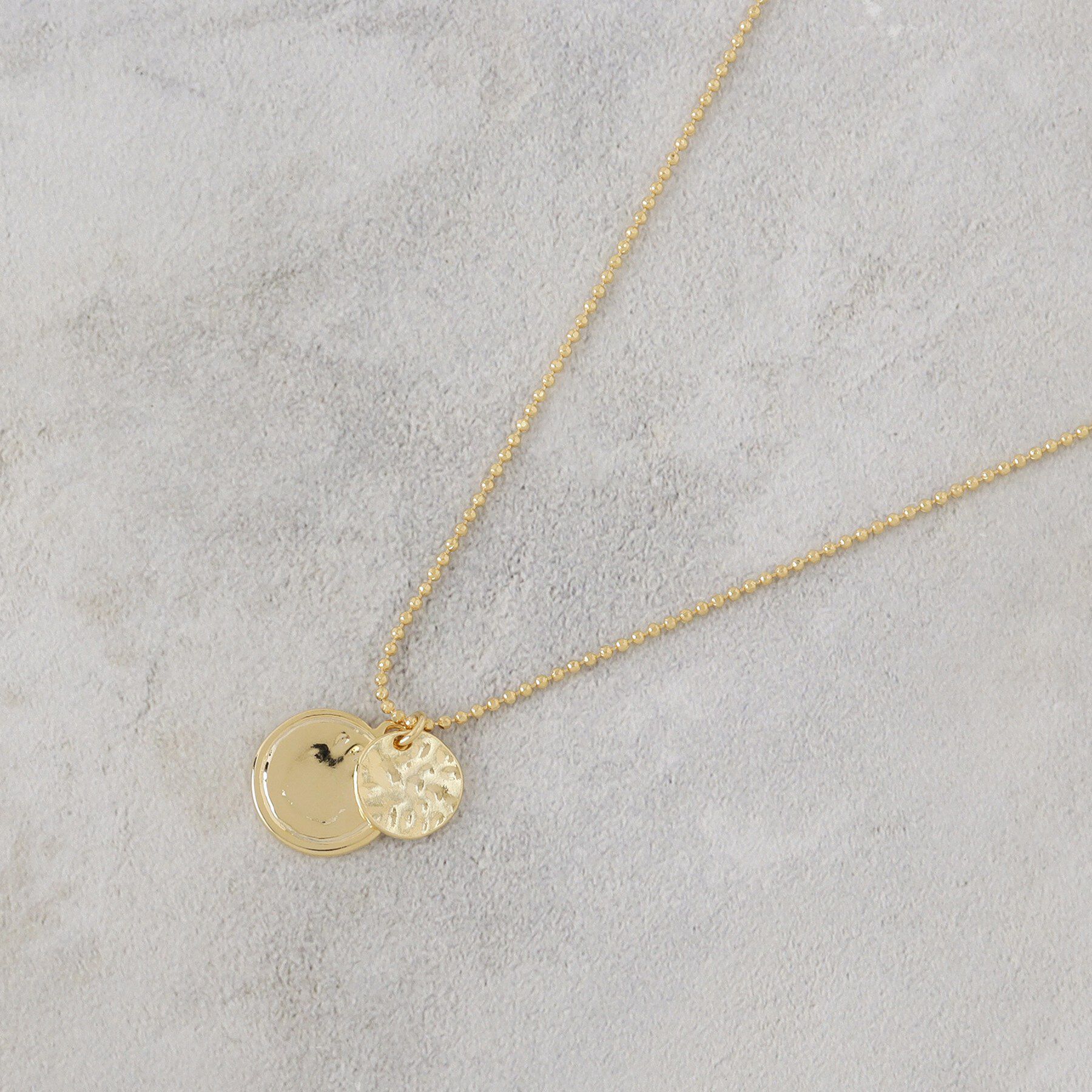 OPAQUE.CLIP「ダブルコイン ショートネックレス」|ネックレス|