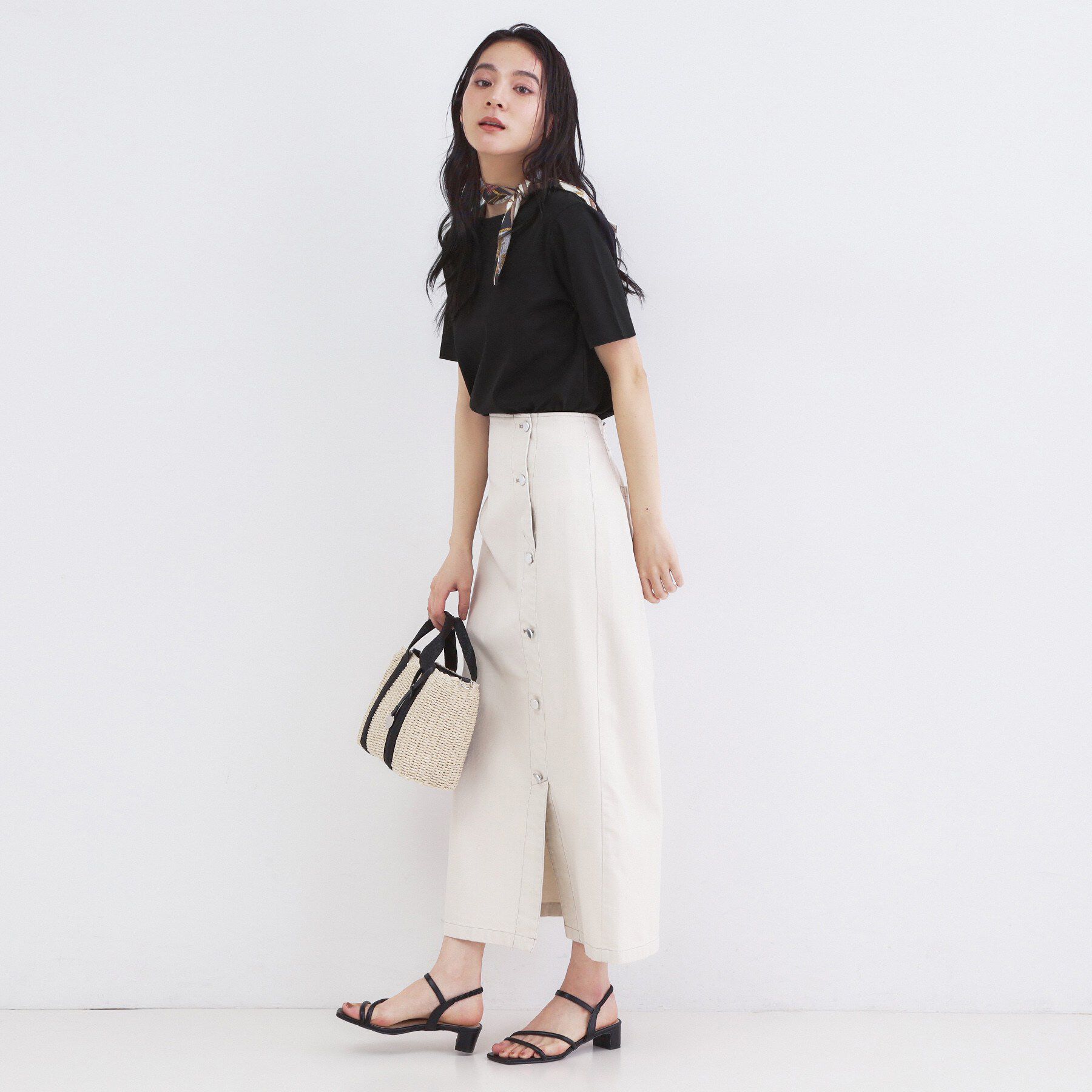 OPAQUE.CLIP「オーガニックコットン混ベーシックTシャツ【洗濯機OK】《SS～LL》」|Tシャツ・カットソー|