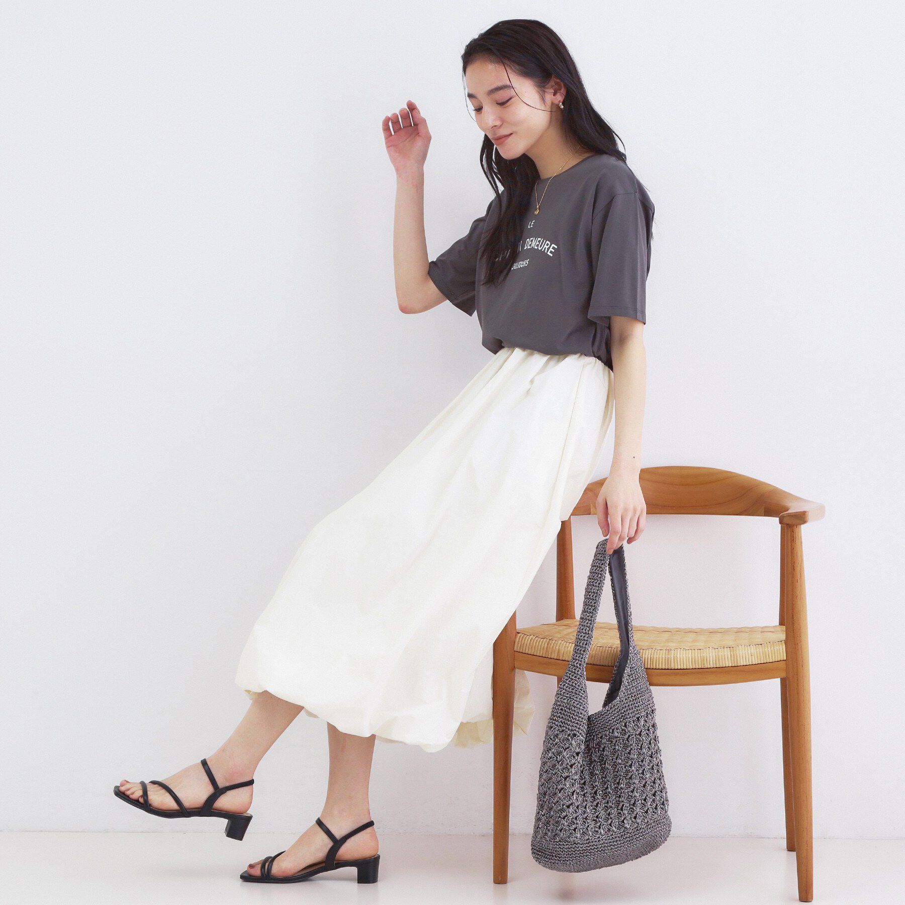 OPAQUE.CLIP「イージーバルーンスカート【洗濯機OK】」|スカート|