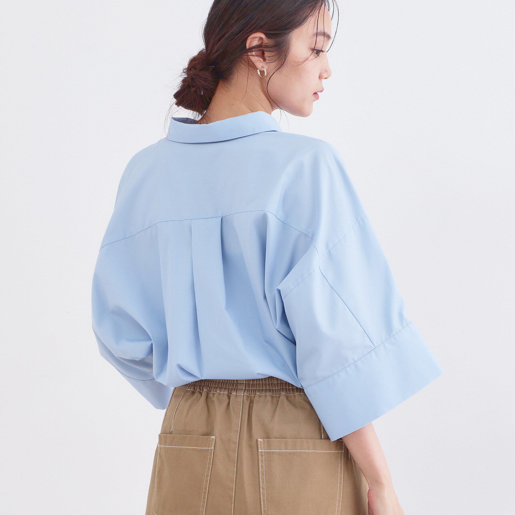 OPAQUE.CLIP「ハーフスリーブシャツ【洗濯機OK/防シワ加工】」|シャツ・ブラウス|