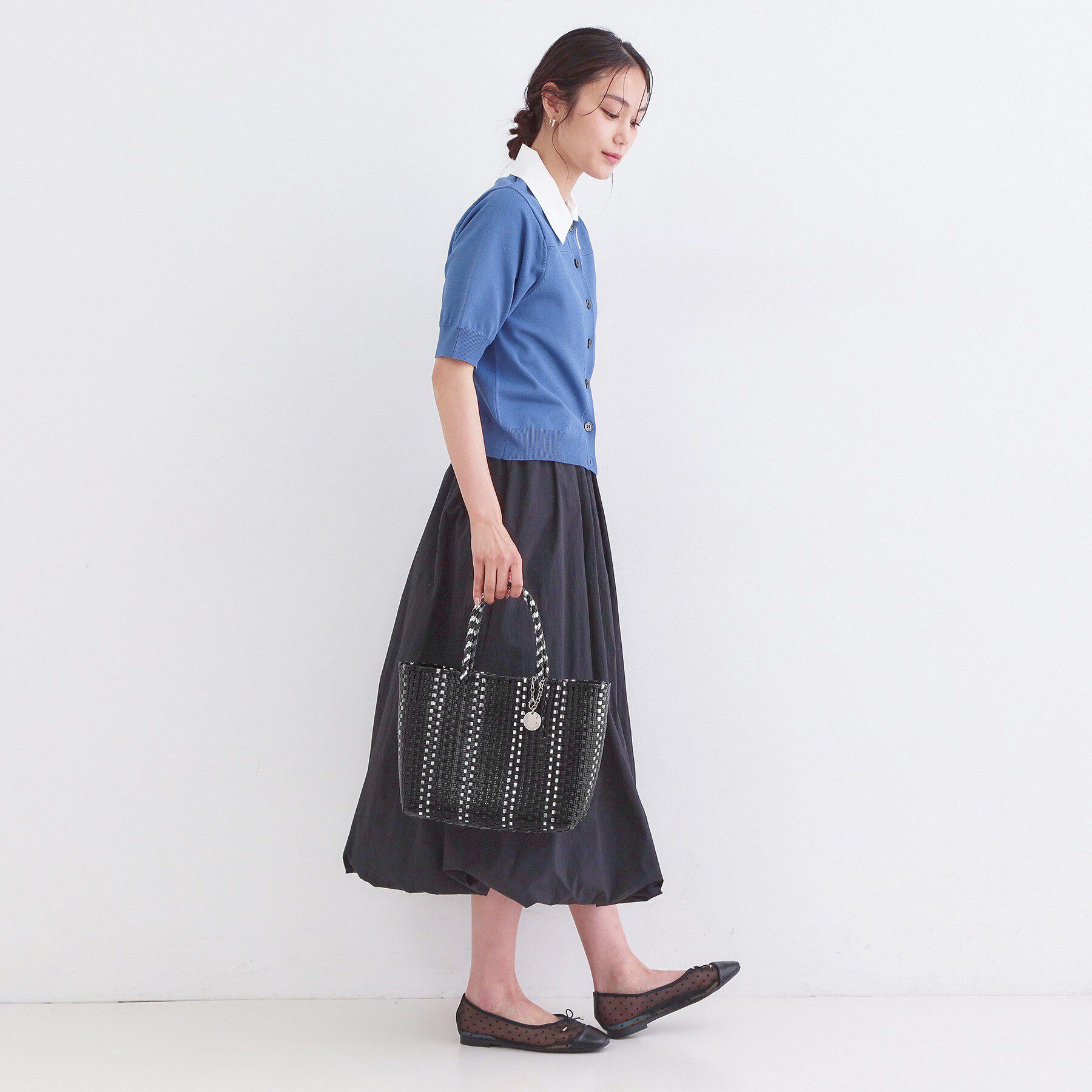 OPAQUE.CLIP「バイカラーミドルメルカドバッグ」|トートバッグ|