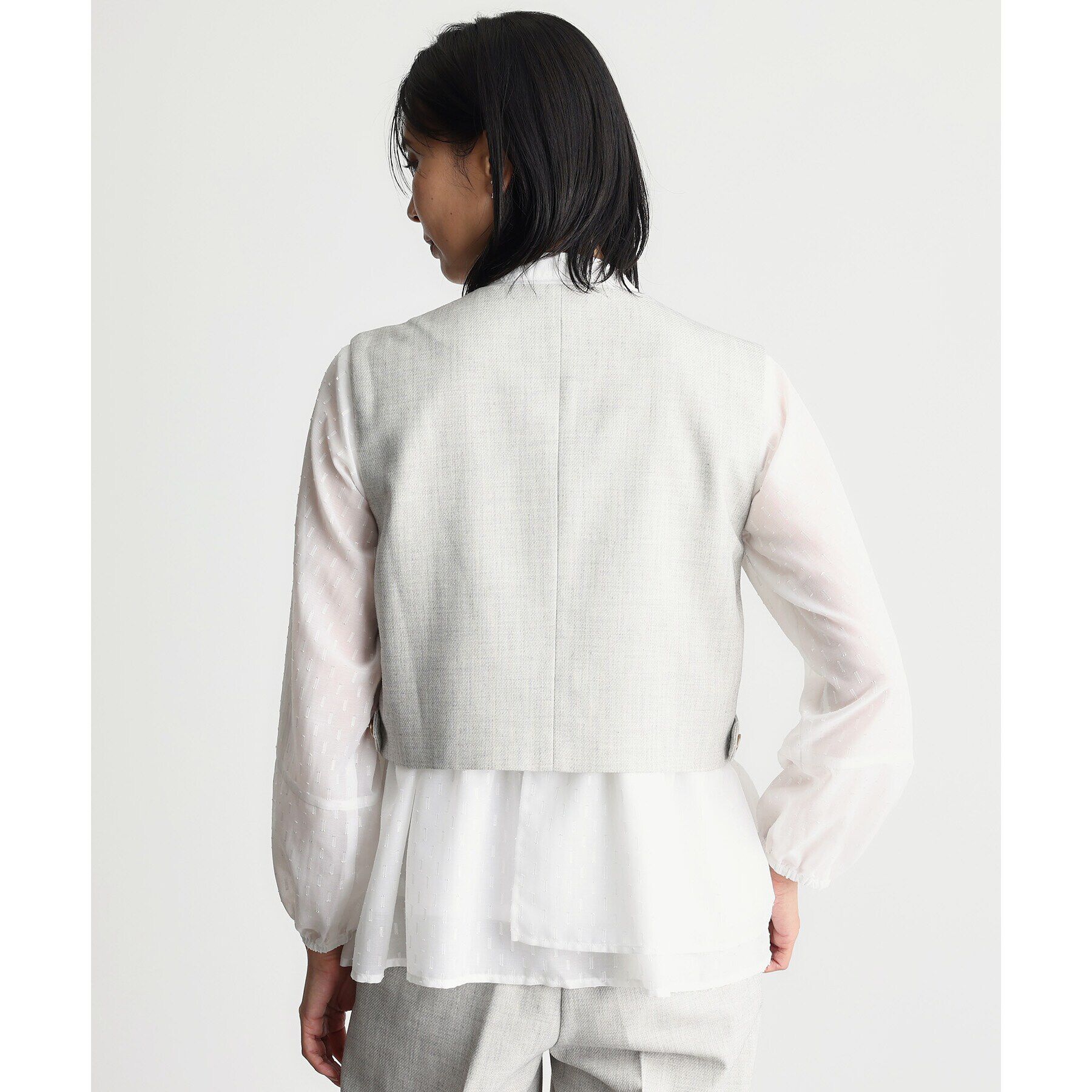 THE SHOP TK「【セットアップ可／ONOFF活躍】カルゼショートジレ／洗える」|ベスト・ジレ|