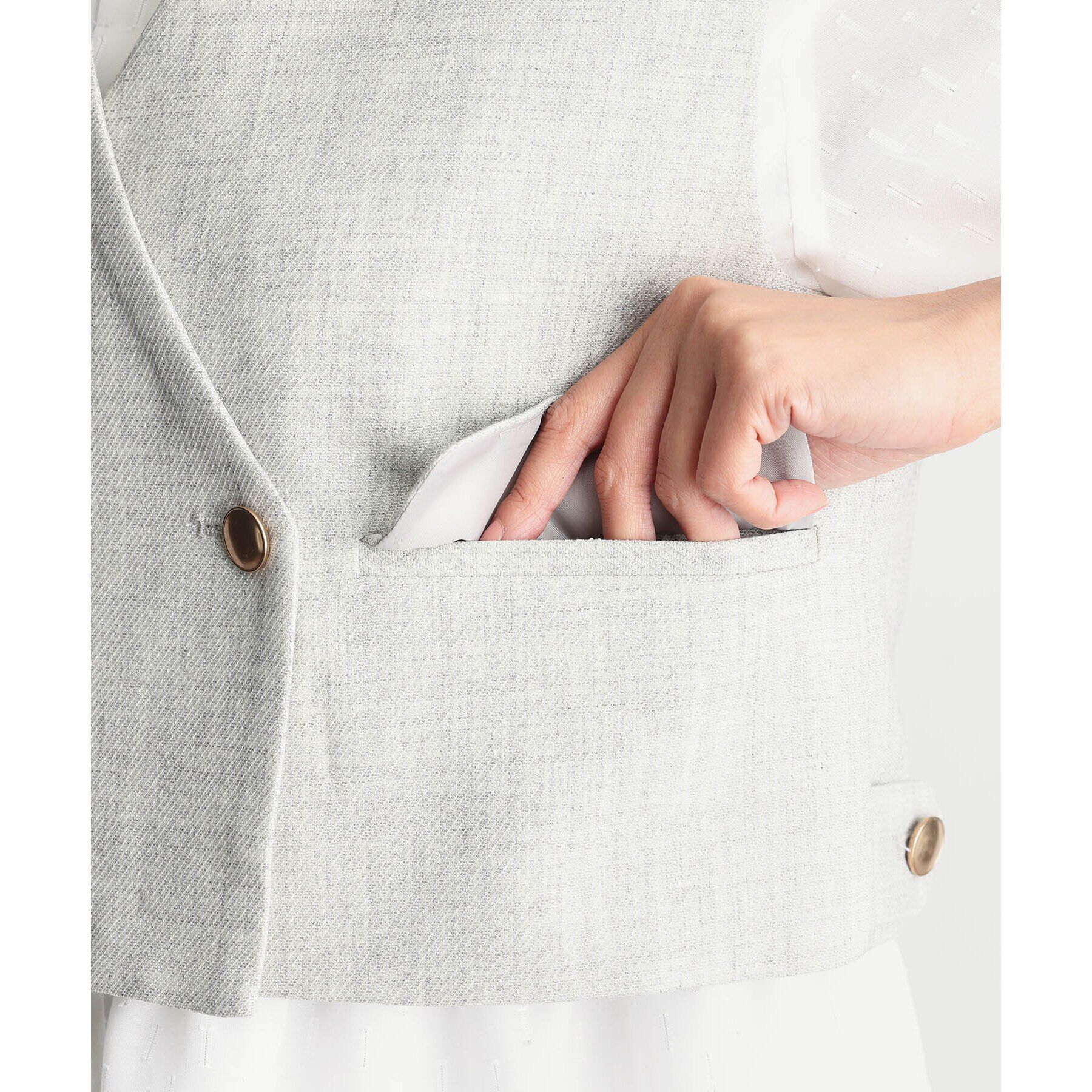 THE SHOP TK「【セットアップ可／ONOFF活躍】カルゼショートジレ／洗える」|ベスト・ジレ|