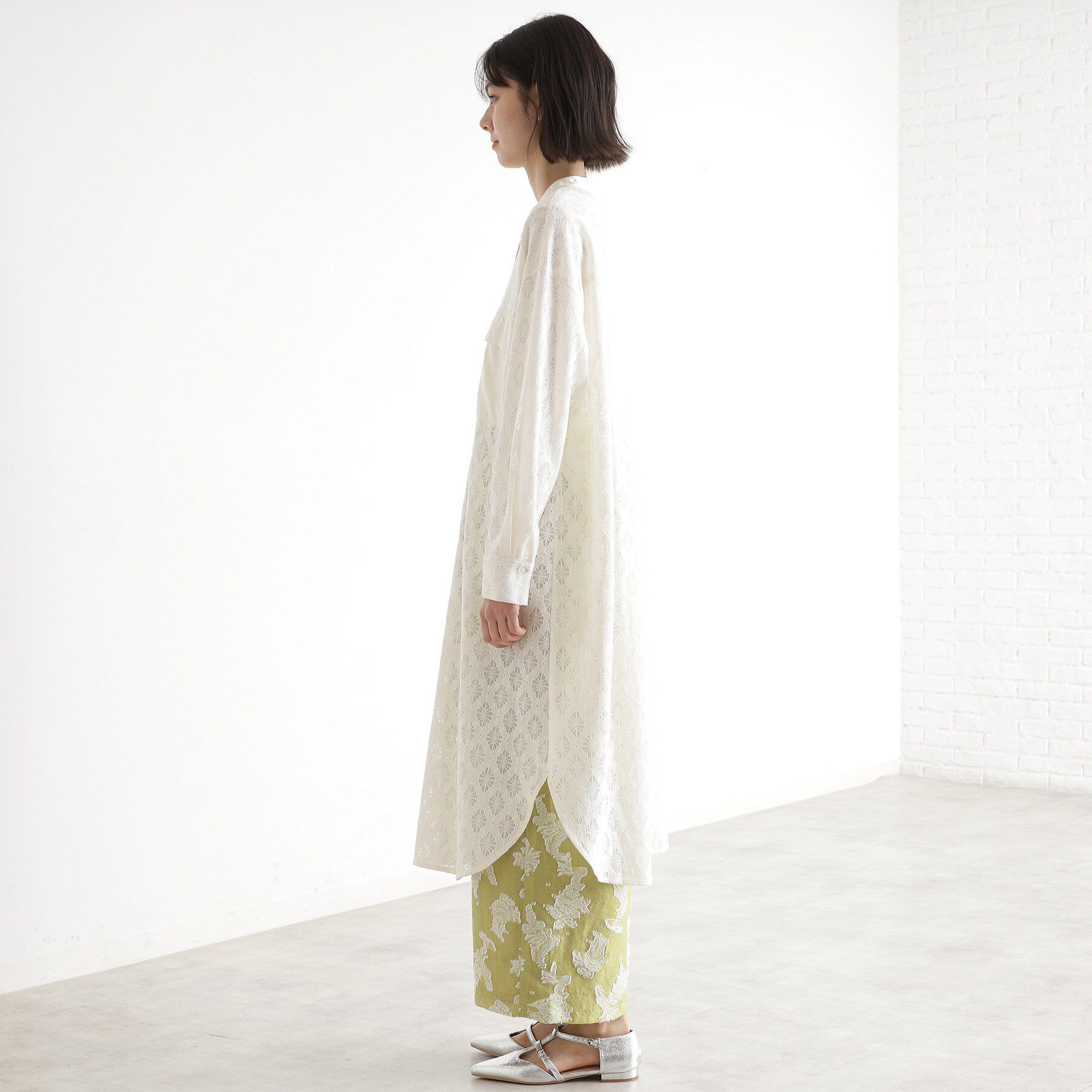 THE SHOP TK「レースシャツワンピース」|ワンピース|