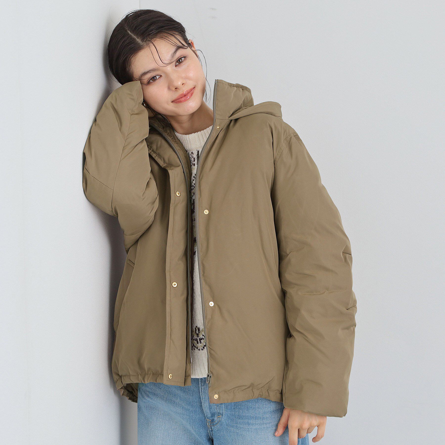 THE SHOP TK「【ぎゅっとされているような暖かさ】撥水中綿ブルゾン」|ダウン|