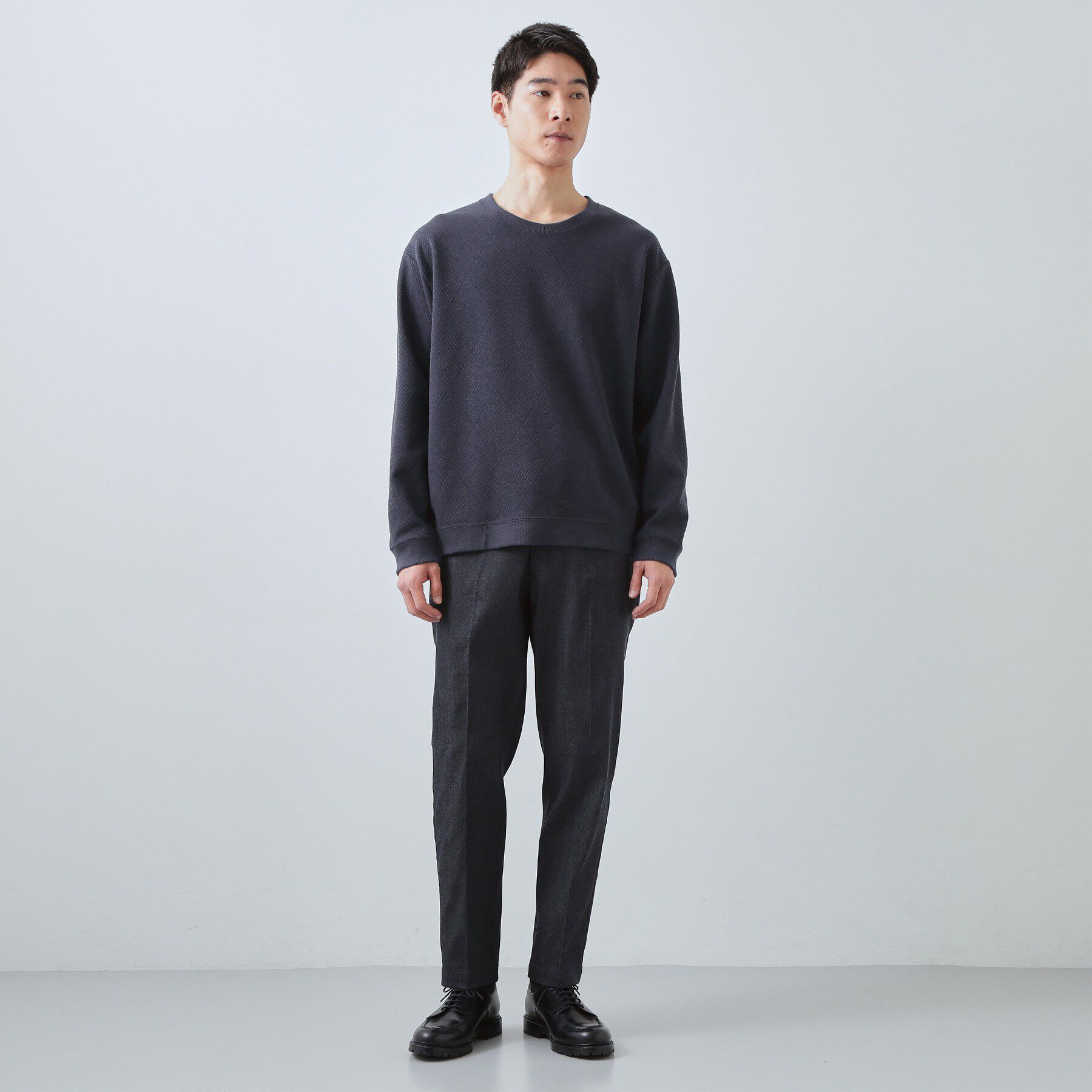 THE SHOP TK「【大人のデイリースタイルを格上げ】ジャカードリンクススウエット　洗濯機OK」|パーカー|