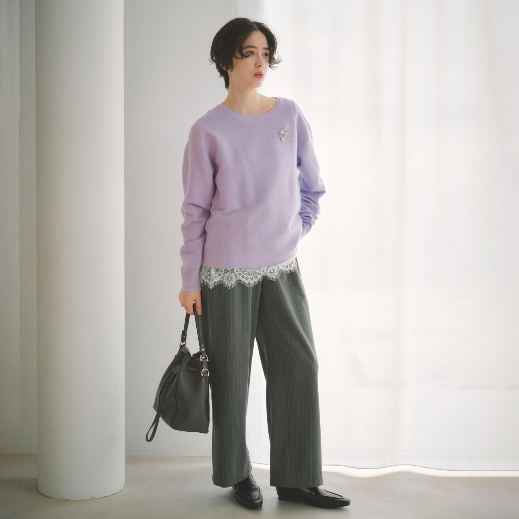 THE SHOP TK「ストライプイージーワイドパンツ」|その他|