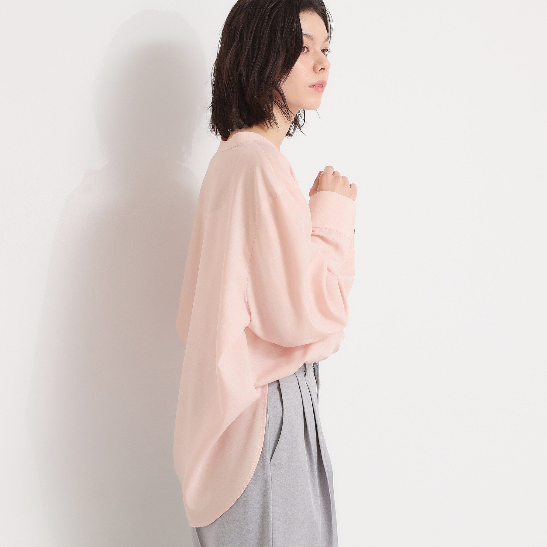 THE SHOP TK「【刻みネックですっきり見え】Wポケット金ボタンシャツ」|シャツ・ブラウス|