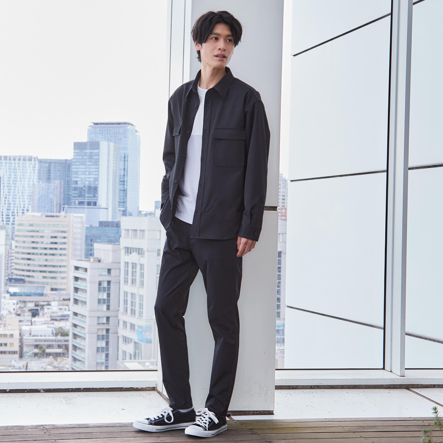 THE SHOP TK「FLEX LINE  カバーオール　ストレッチ/防シワ/マシンウォッシャブル/セットアップ可」|シャツ・ブラウス|