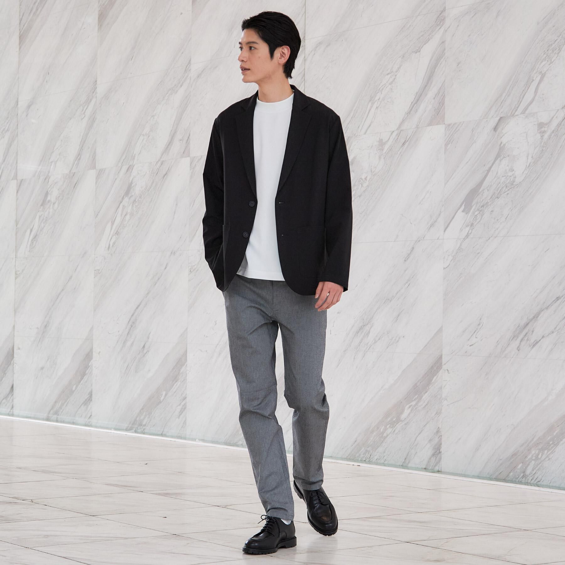 THE SHOP TK「【上下2点セット】ジャケット＋パンツ イージーセットアップ 防シワ／ストレッチ／洗濯機OK」|テーラードジャケット|