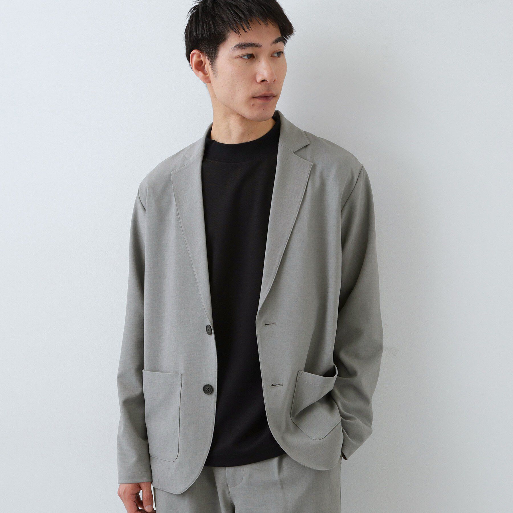 THE SHOP TK「【上下2点セット】ジャケット＋パンツ イージーセットアップ 防シワ／ストレッチ／洗濯機OK」|テーラードジャケット|