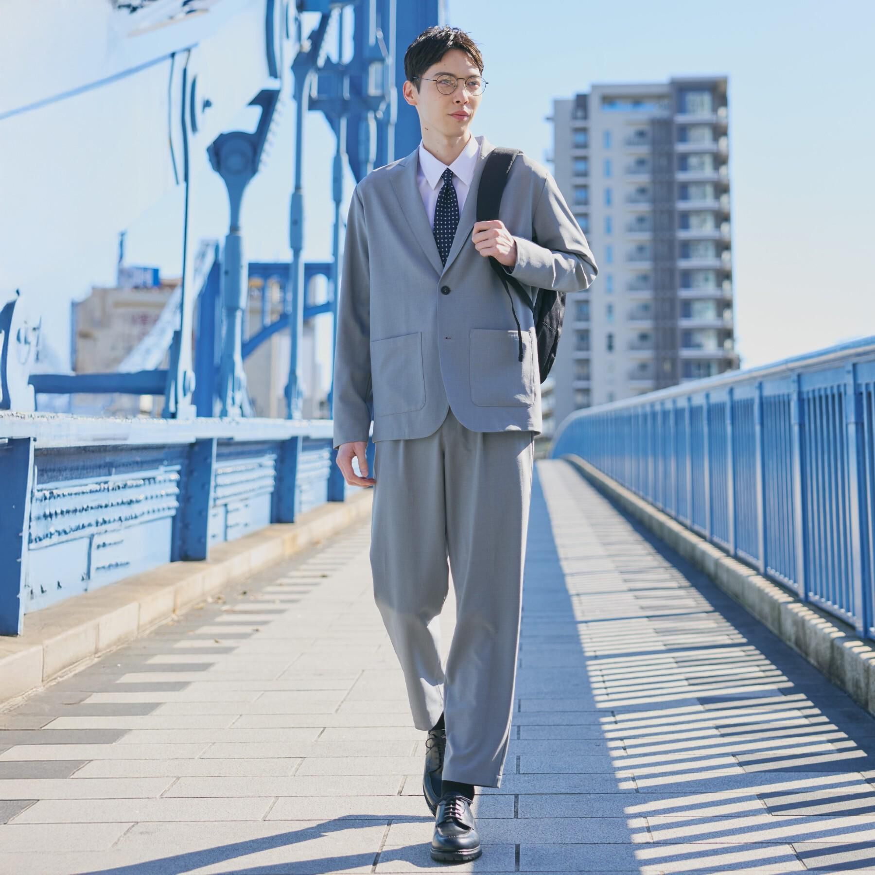 THE SHOP TK「【上下2点セット】ジャケット＋パンツ イージーセットアップ 防シワ／ストレッチ／洗濯機OK」|テーラードジャケット|