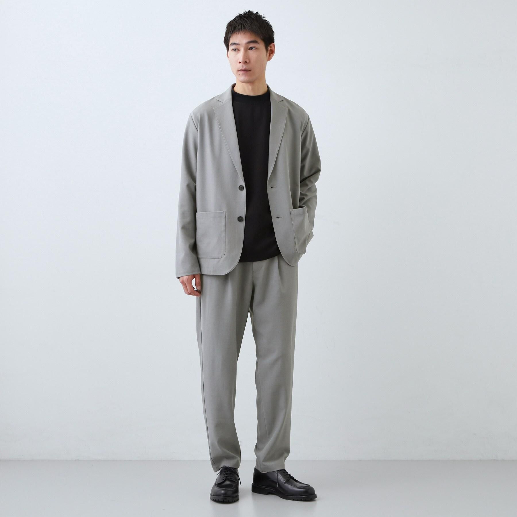 THE SHOP TK「【上下2点セット】ジャケット＋パンツ イージーセットアップ 防シワ／ストレッチ／洗濯機OK」|テーラードジャケット|