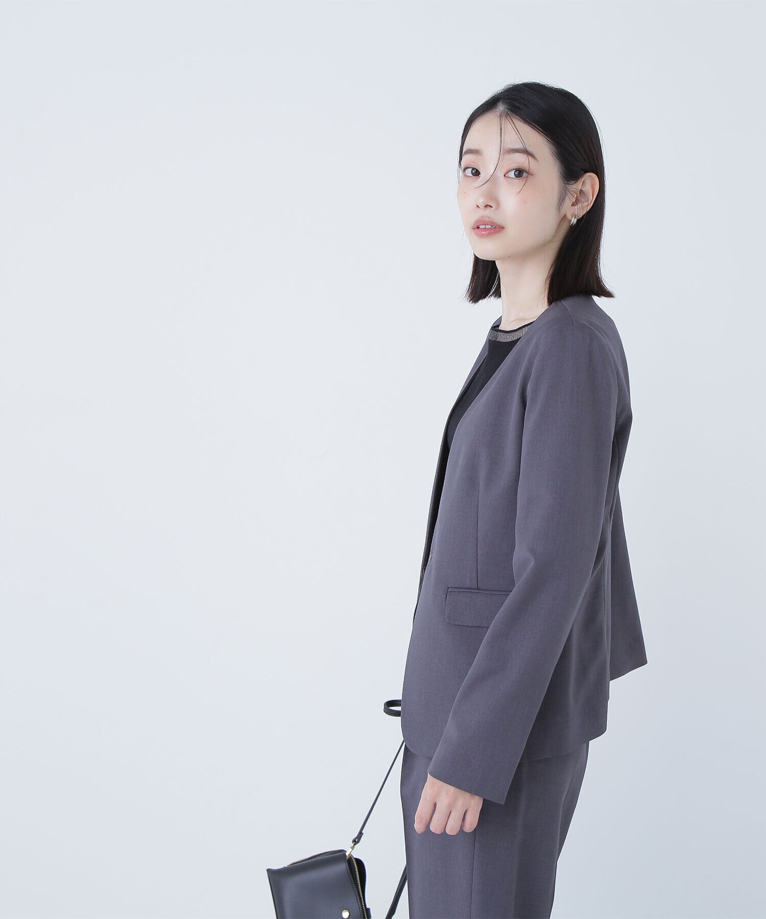  「パウダリーツイルセットアップシリーズ ノーカラージャケット」|その他|