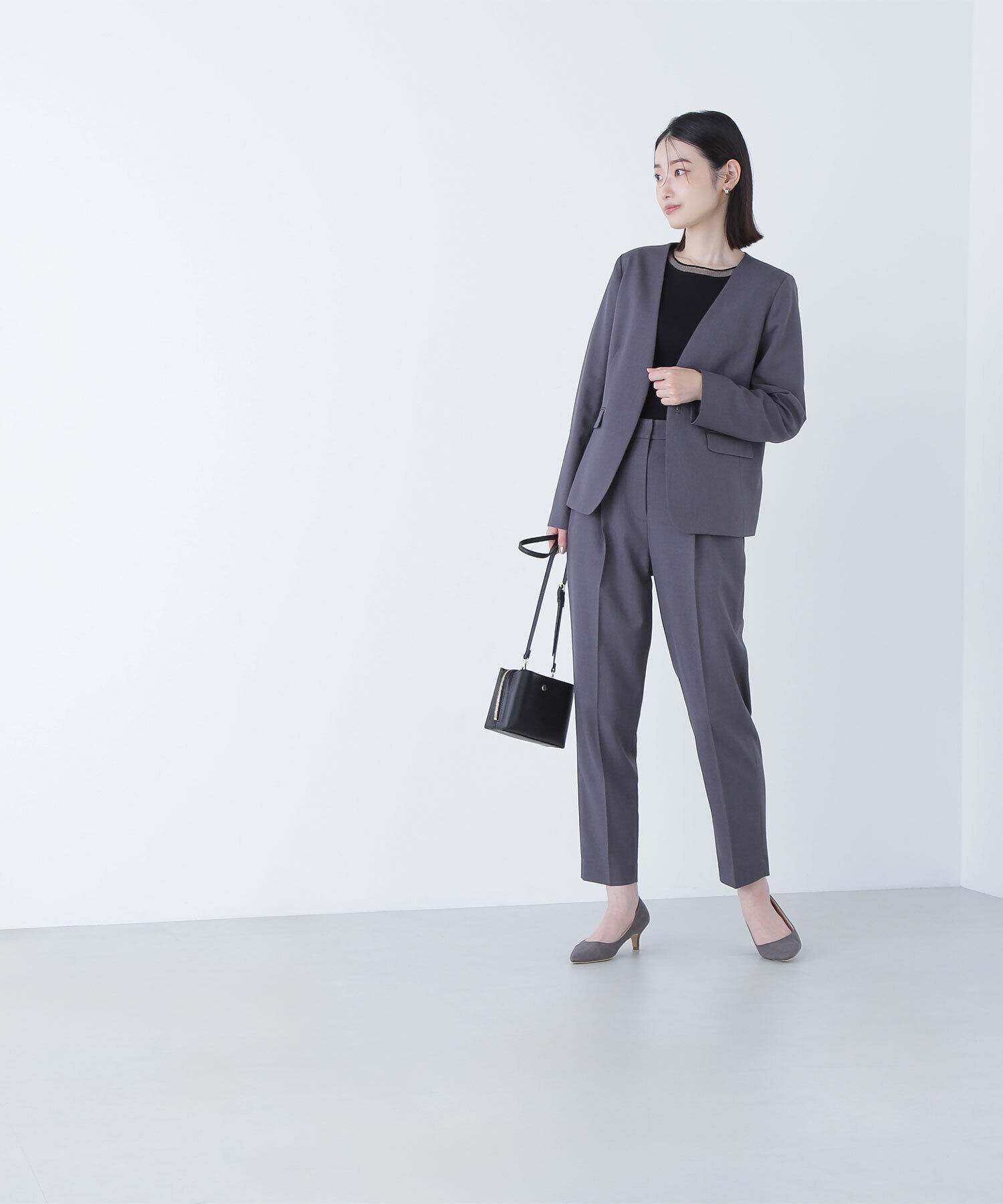  「パウダリーツイルセットアップシリーズ ノーカラージャケット」|その他|