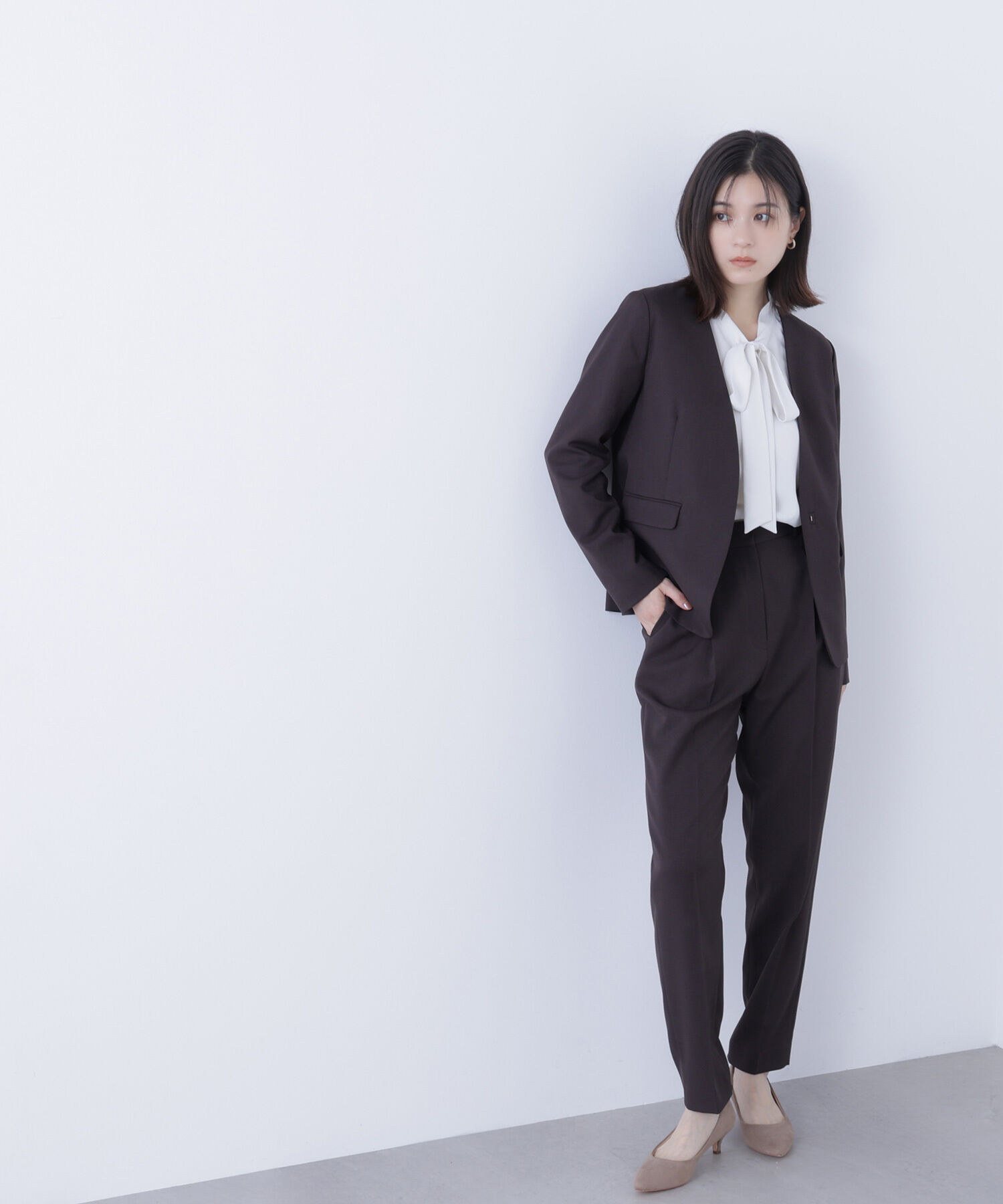  「パウダリーツイルセットアップシリーズ ノーカラージャケット」|その他|