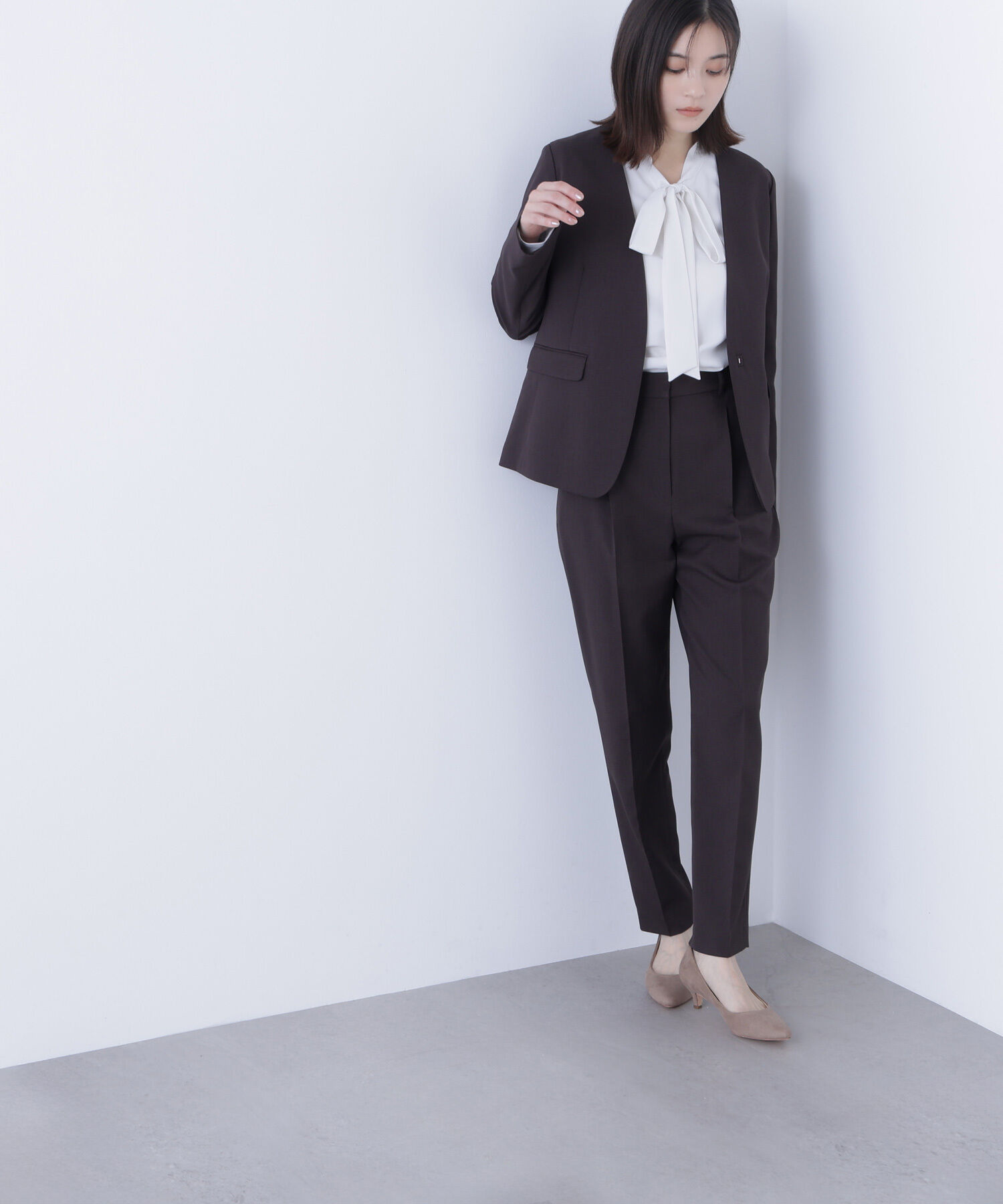  「パウダリーツイルセットアップシリーズ ノーカラージャケット」|その他|