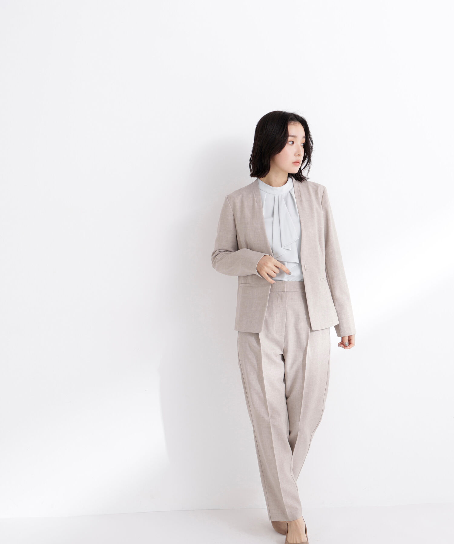  「リネンライク SETUP パンツ」|その他|