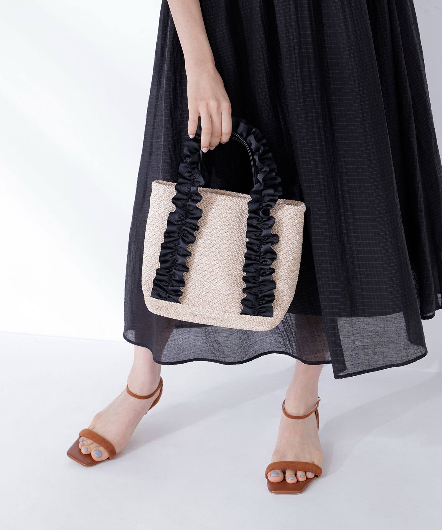  「PPフリルハンドルトートバッグ」|トートバッグ|