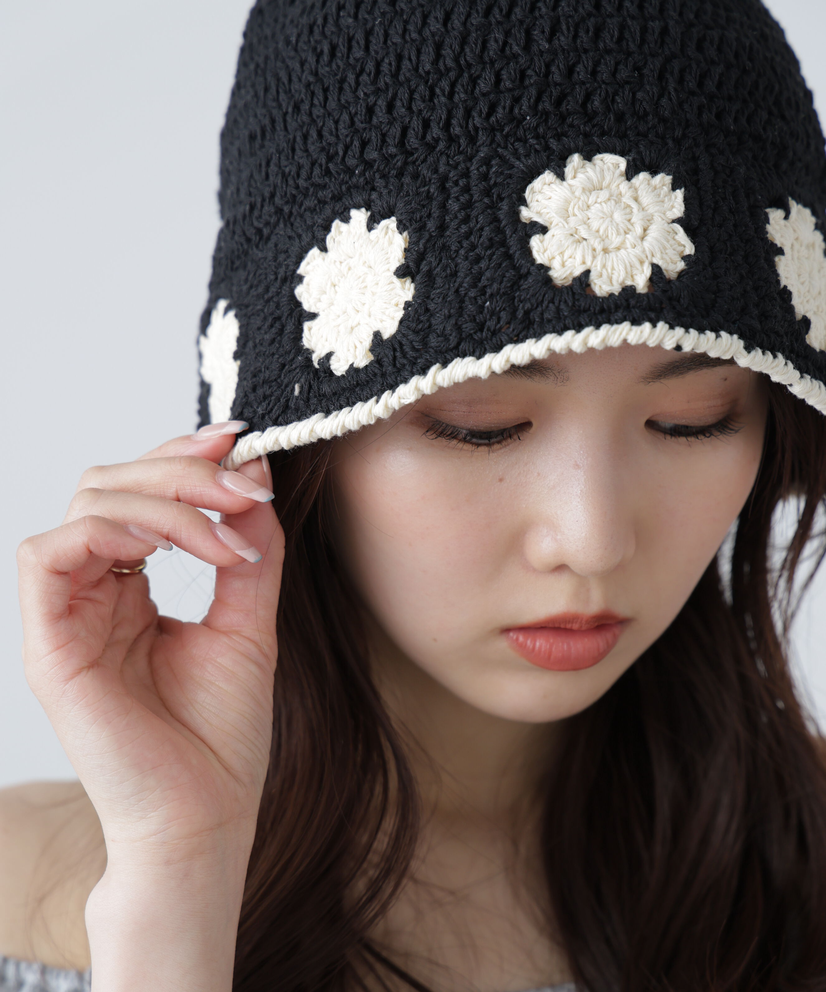  「フラワー編みハット」|ソックス|