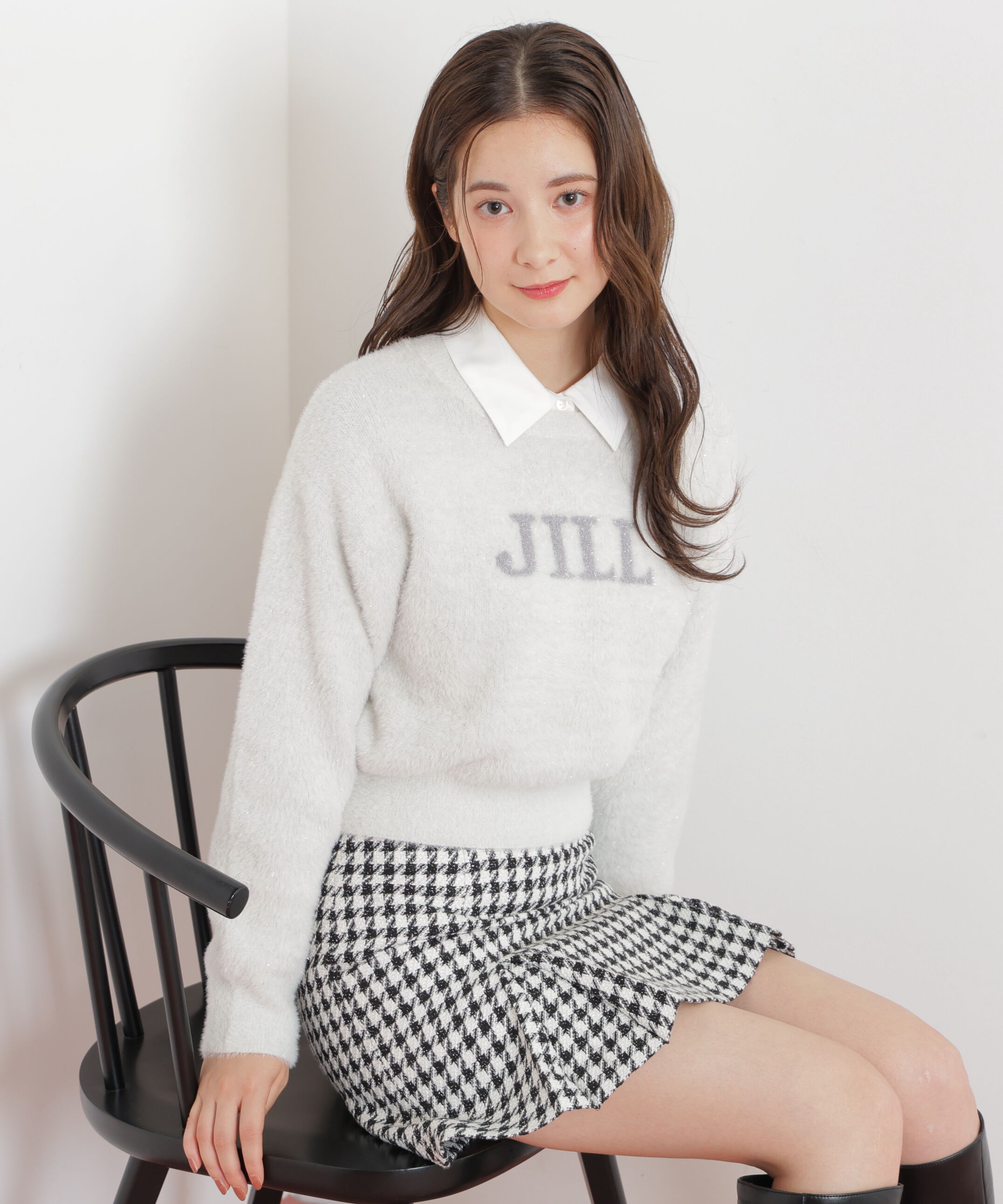  「ラメロゴジャガードニット」|ニット・セーター|