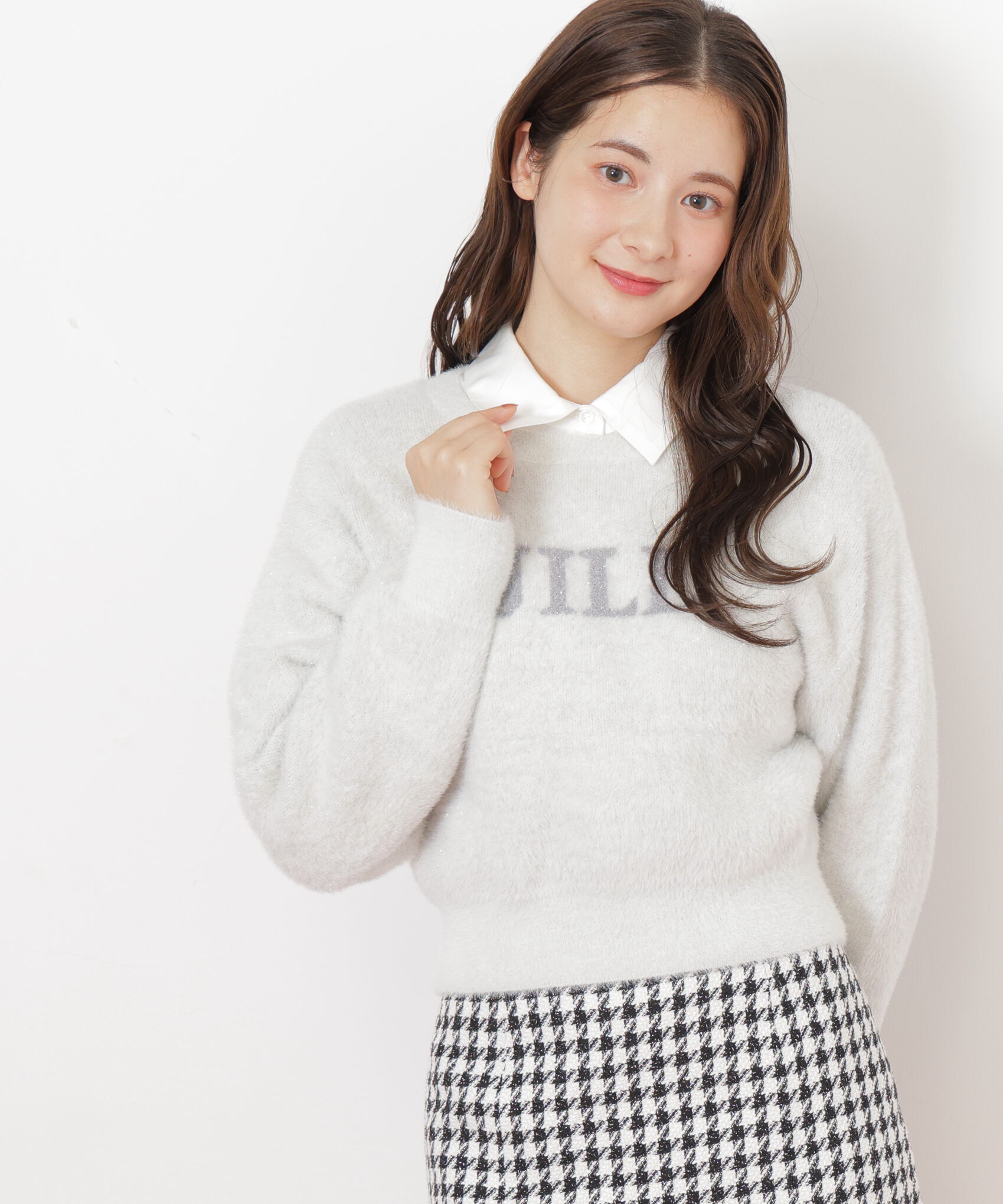  「ラメロゴジャガードニット」|ニット・セーター|