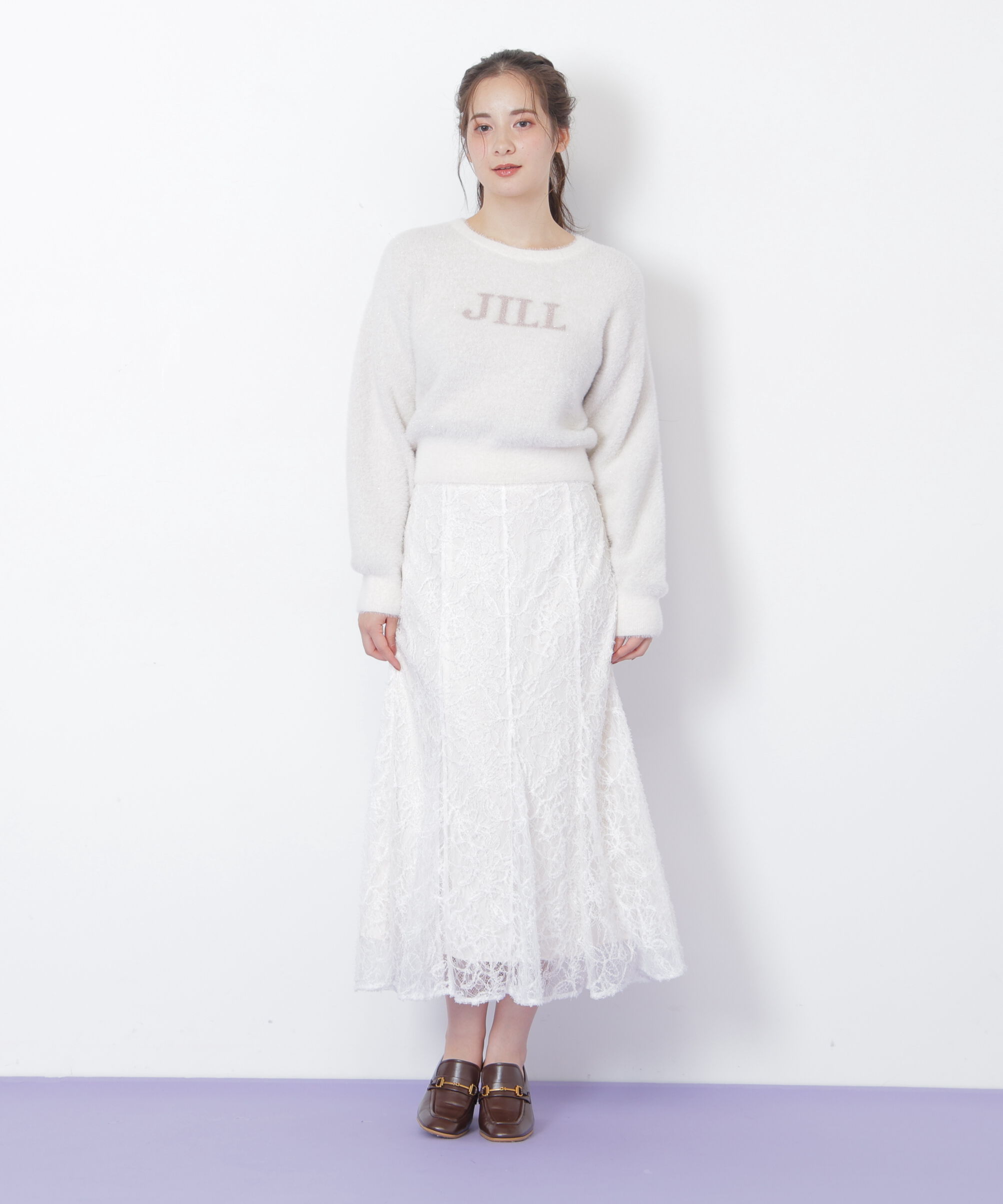  「ラメロゴジャガードニット」|ニット・セーター|