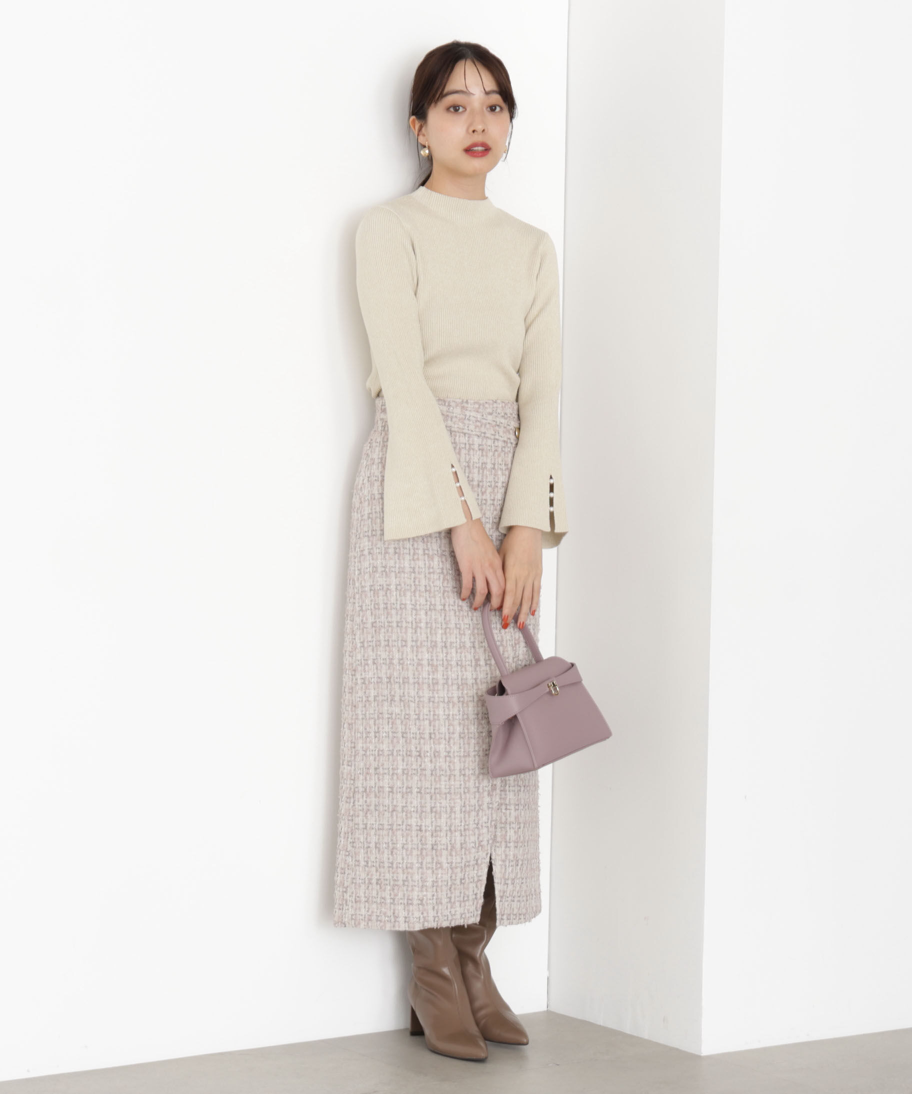 PROPORTION BODY DRESSING「ラメツイードナロースカート 25AW」|スカート|