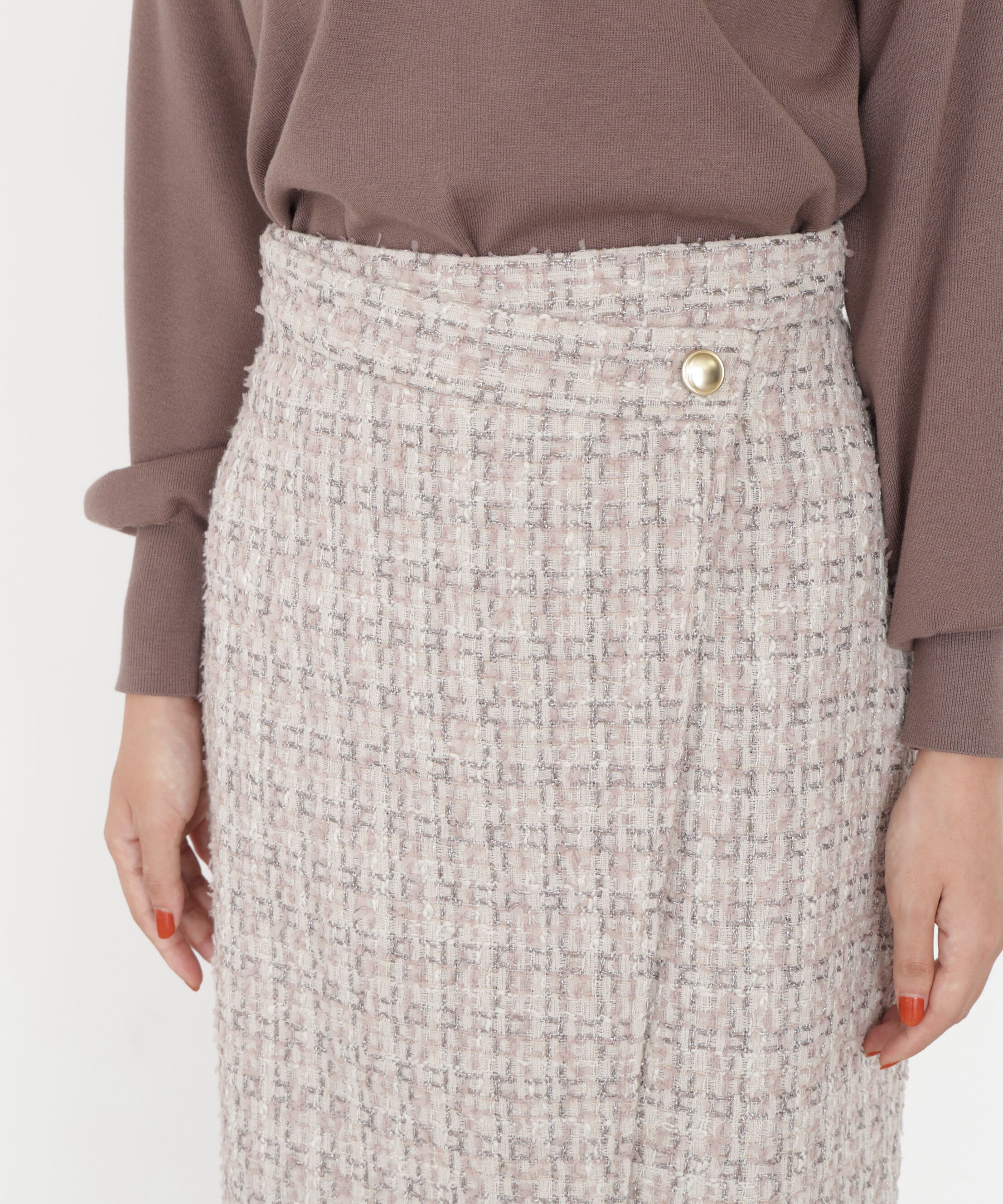 PROPORTION BODY DRESSING「ラメツイードナロースカート 25AW」|スカート|