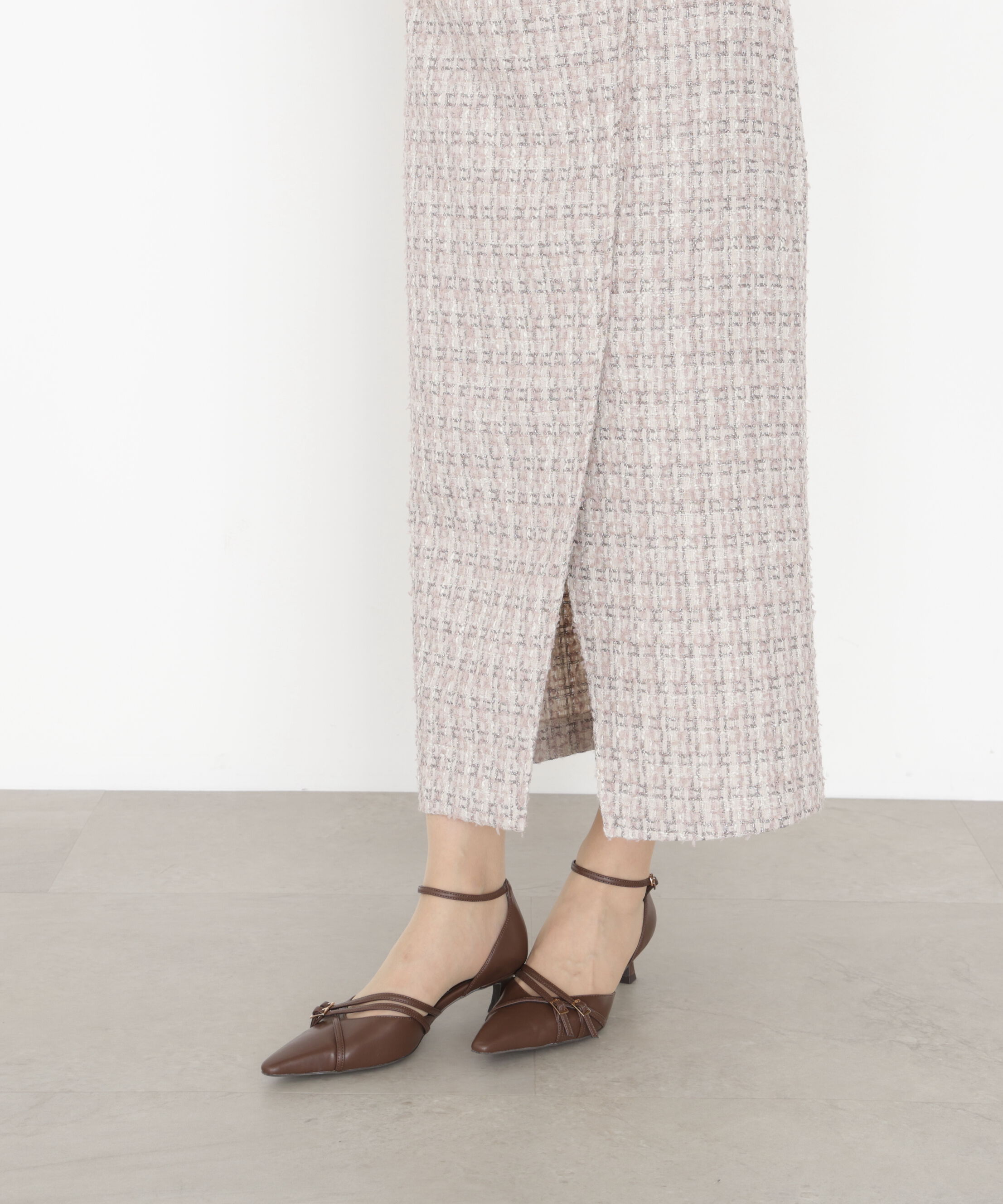 PROPORTION BODY DRESSING「ラメツイードナロースカート 25AW」|スカート|