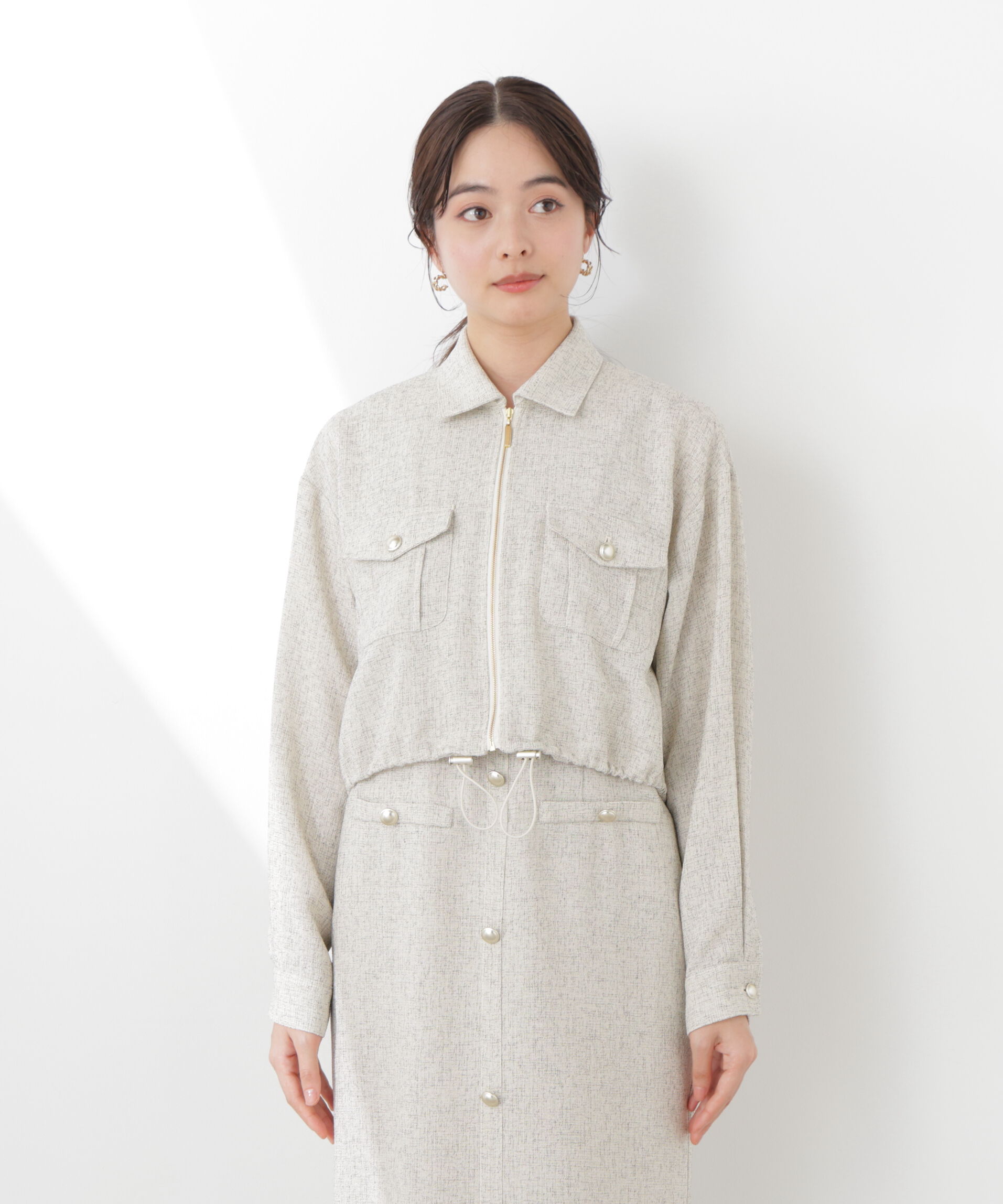 PROPORTION BODY DRESSING「スプリングツイードブルゾン　26SS」|ブルゾン・スタジャン|