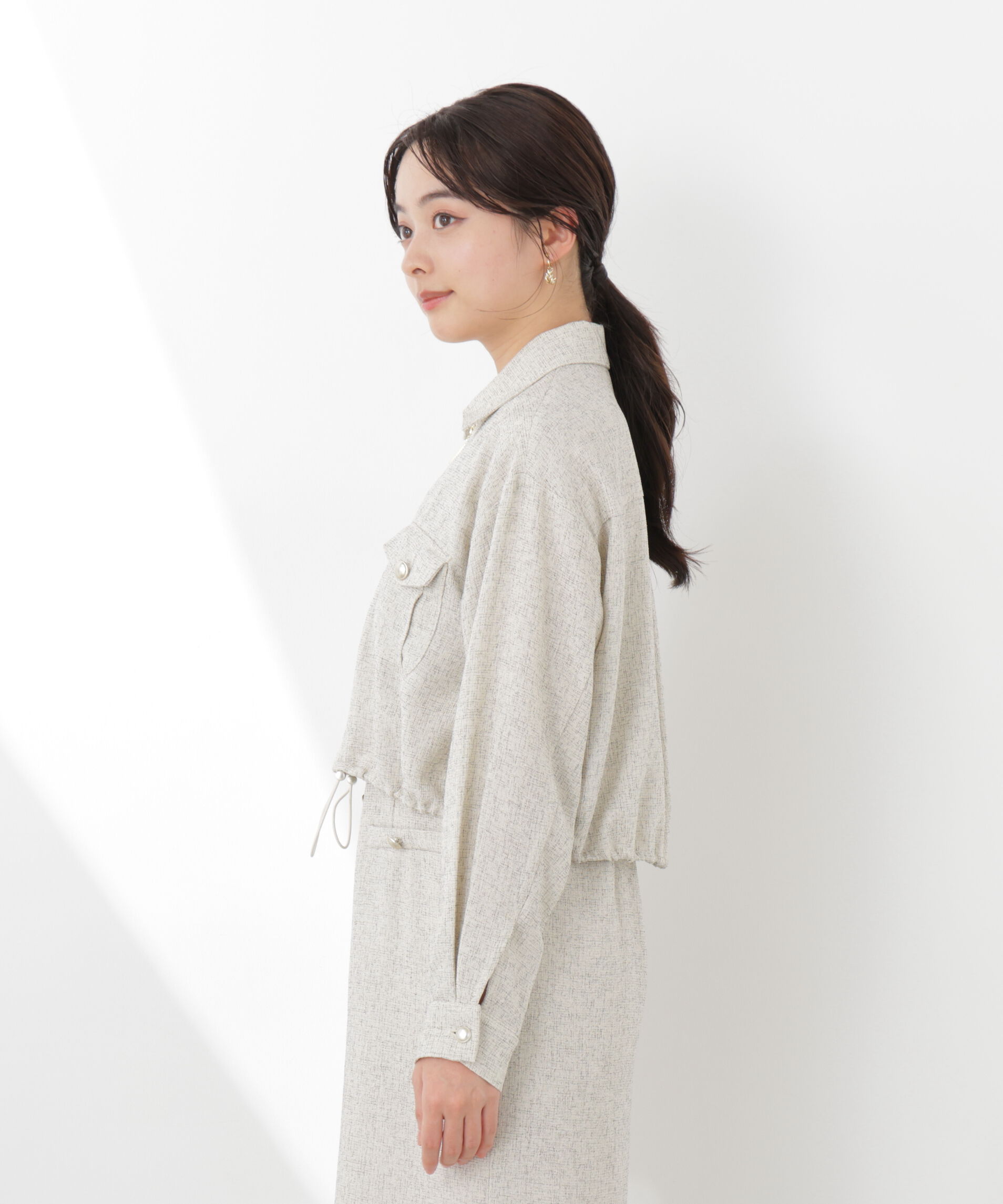 PROPORTION BODY DRESSING「スプリングツイードブルゾン　26SS」|ブルゾン・スタジャン|