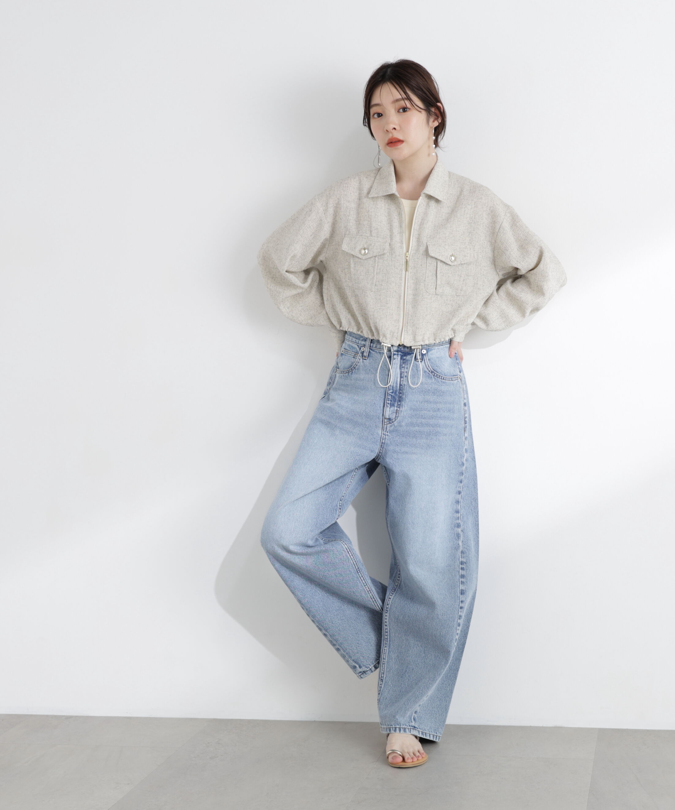 PROPORTION BODY DRESSING「スプリングツイードブルゾン　26SS」|ブルゾン・スタジャン|