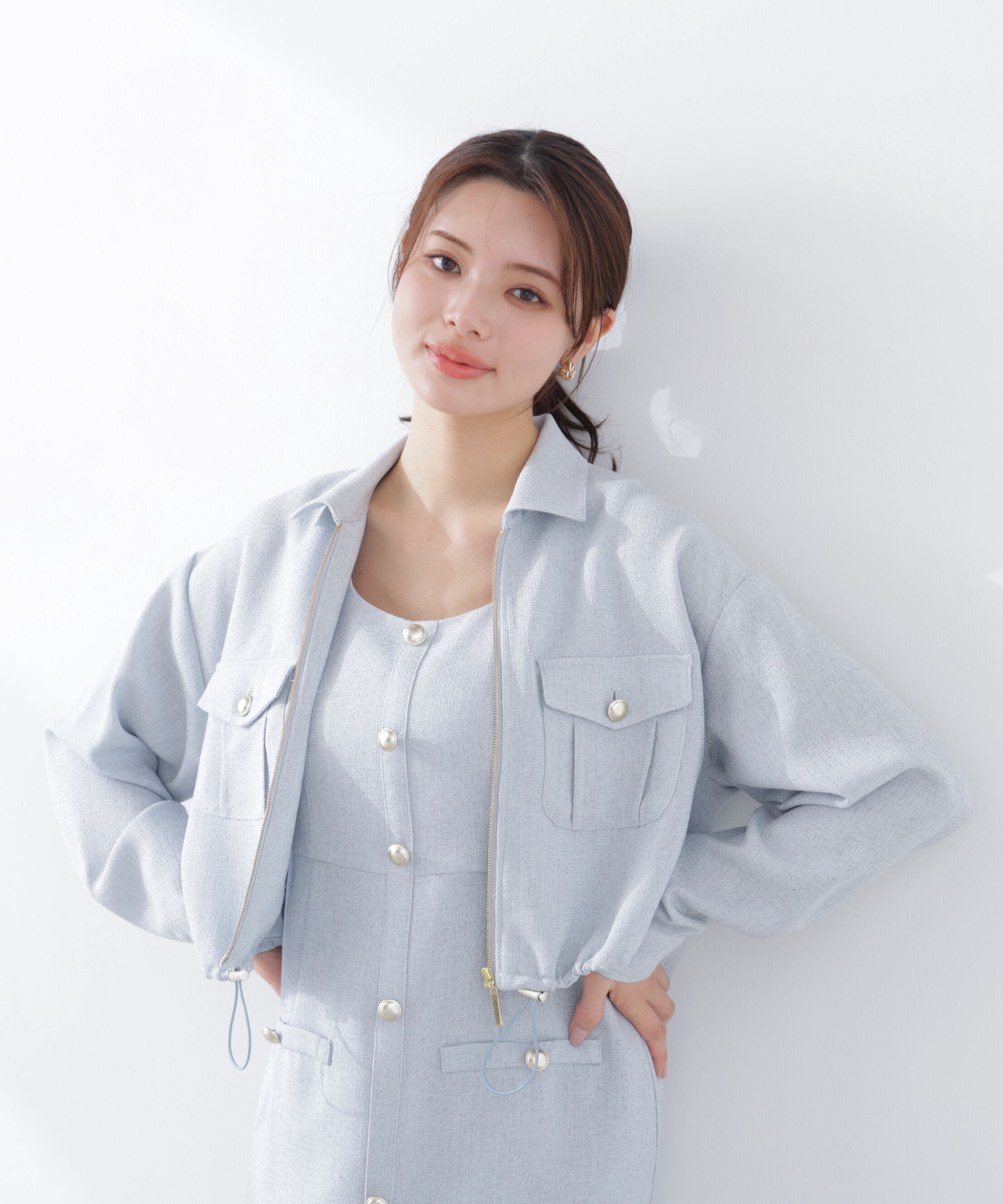 PROPORTION BODY DRESSING「スプリングツイードブルゾン　26SS」|ブルゾン・スタジャン|