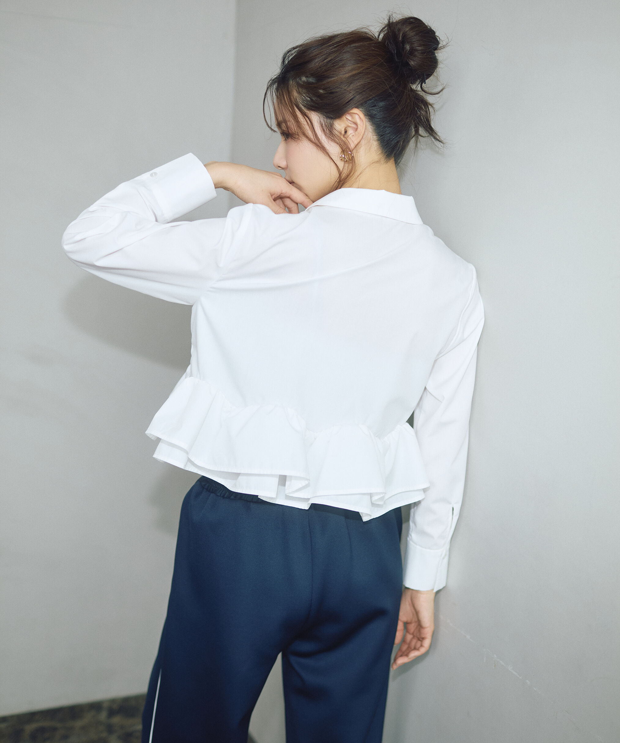 PROPORTION BODY DRESSING「〈a/mie〉ホイップフリルシャツ　26SS」|シャツ・ブラウス|