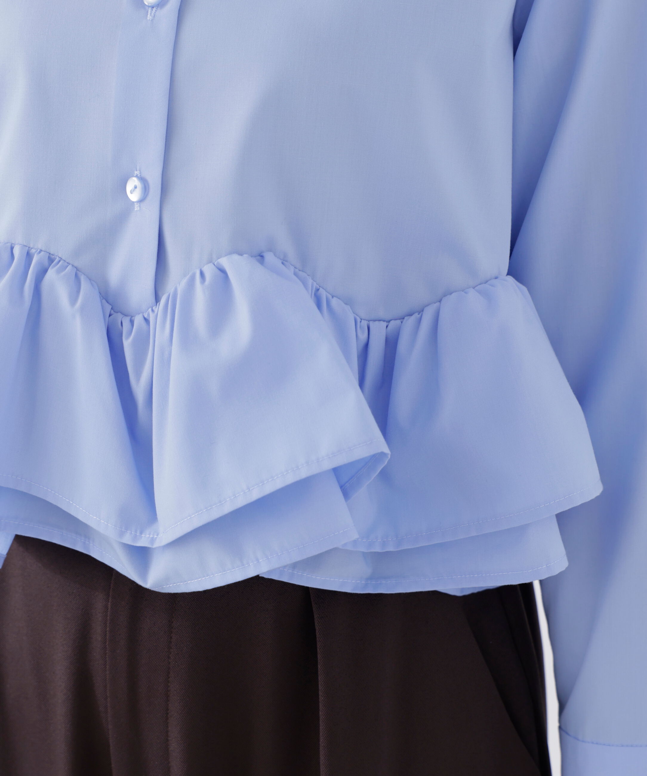 PROPORTION BODY DRESSING「〈a/mie〉ホイップフリルシャツ　26SS」|シャツ・ブラウス|