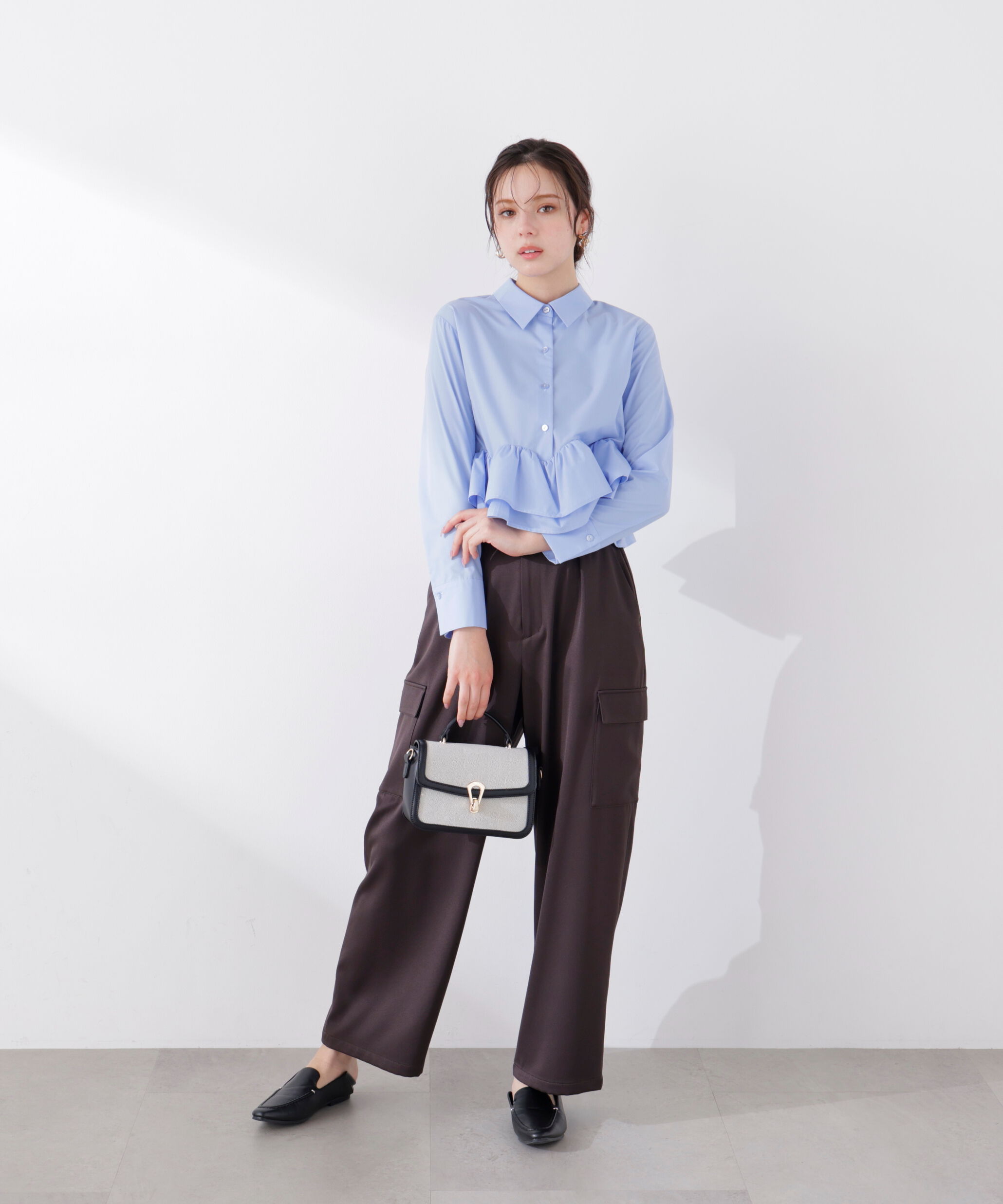 PROPORTION BODY DRESSING「〈a/mie〉ホイップフリルシャツ　26SS」|シャツ・ブラウス|