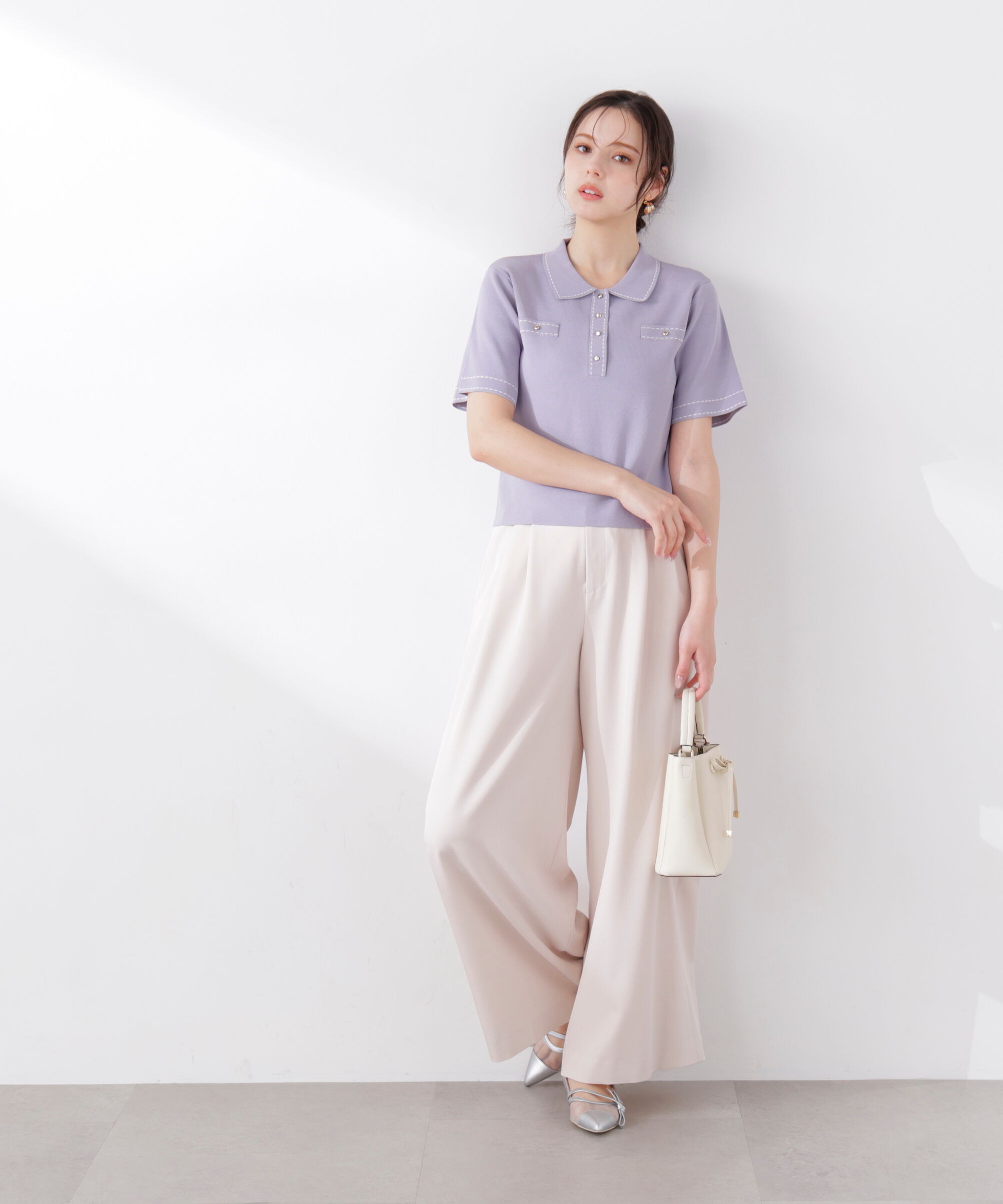 PROPORTION BODY DRESSING「ウエストリブワイドパンツ　26SS」|その他|グレージュ