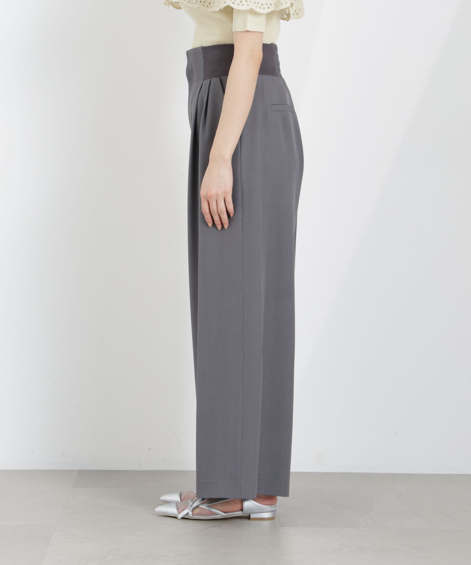 PROPORTION BODY DRESSING「ウエストリブワイドパンツ　26SS」|その他|