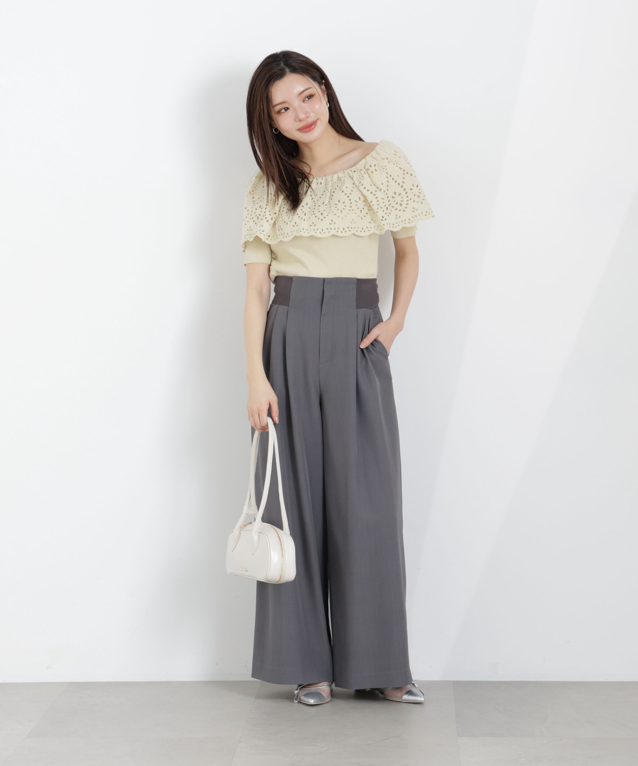 PROPORTION BODY DRESSING「ウエストリブワイドパンツ　26SS」|その他|