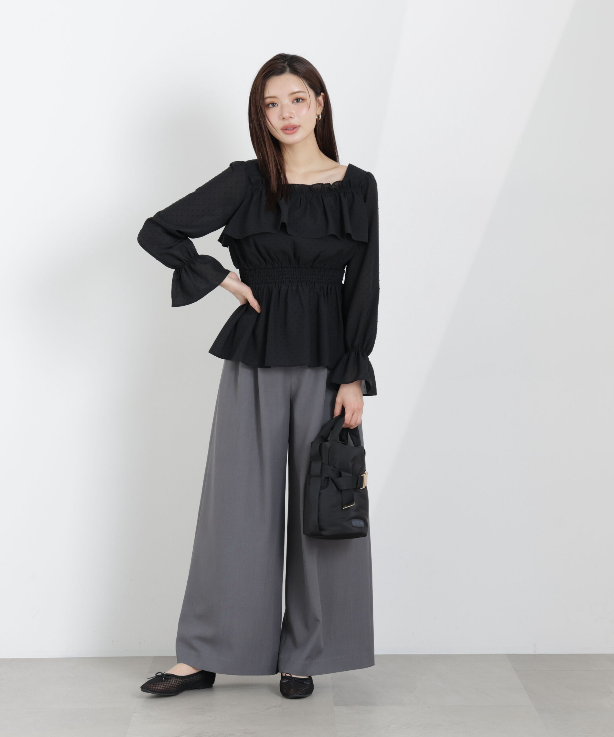 PROPORTION BODY DRESSING「ウエストリブワイドパンツ　26SS」|その他|