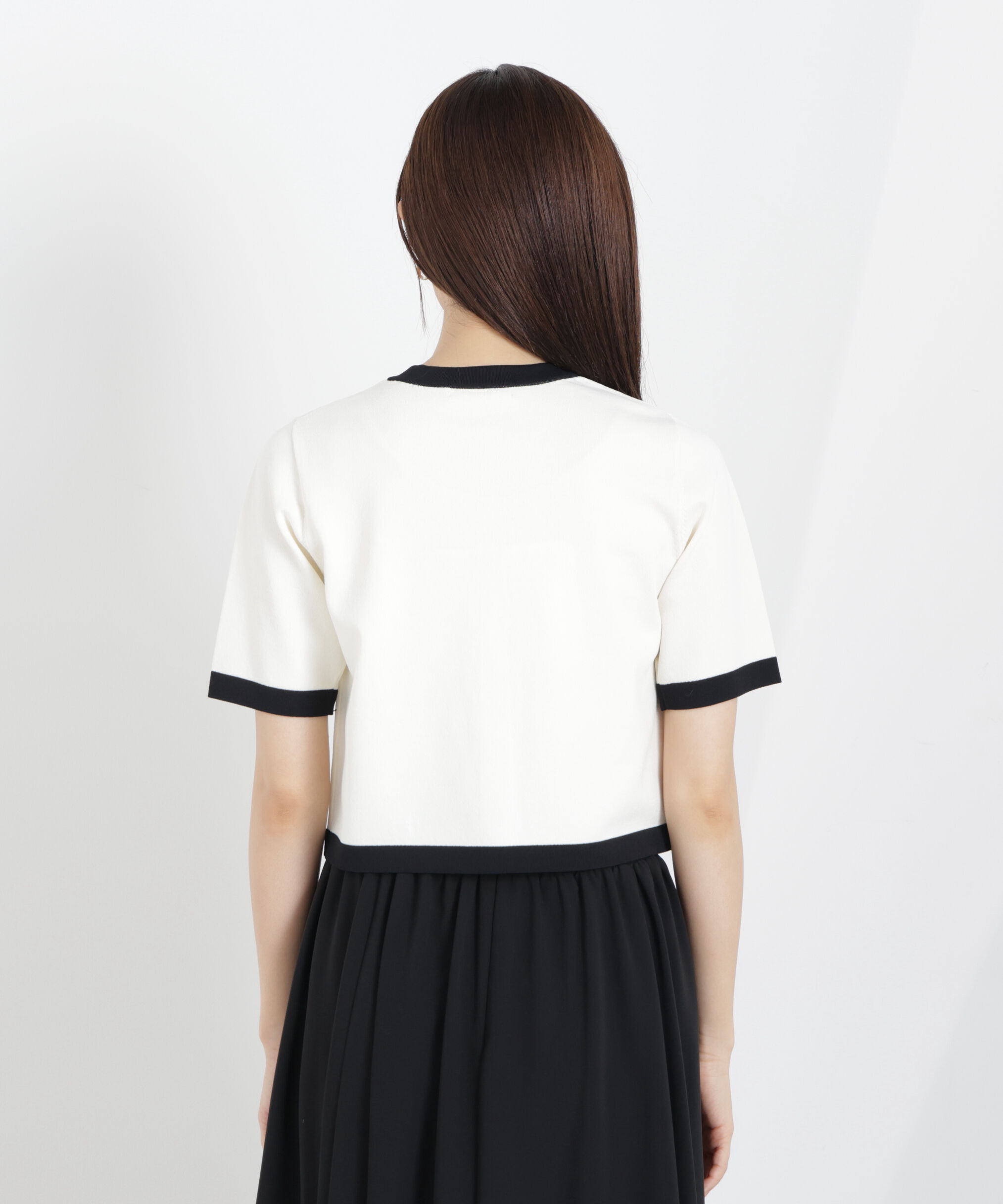 PROPORTION BODY DRESSING「ハーフスリーブバイカラーニットカーディガン　26SS」|カーディガン|