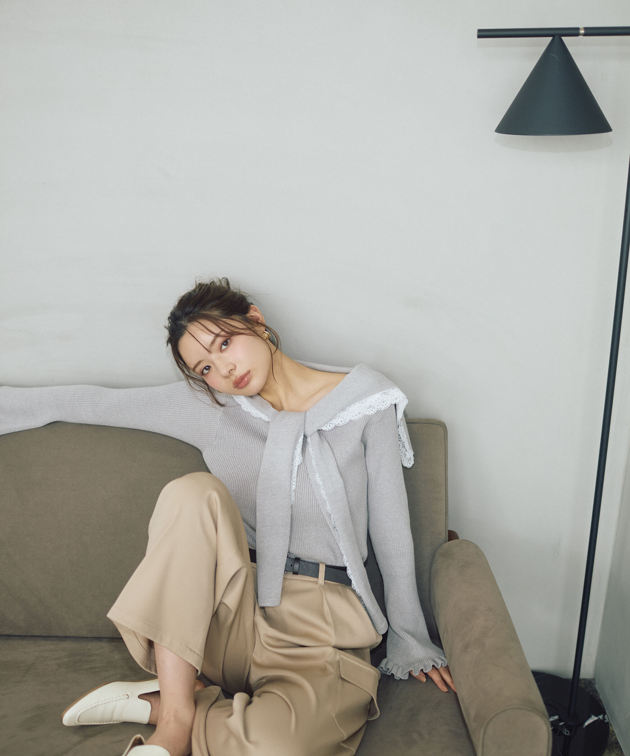 PROPORTION BODY DRESSING「＜新津のんさんコラボ＞〈a/mie〉セーラーニット 26SS」|カーディガン|