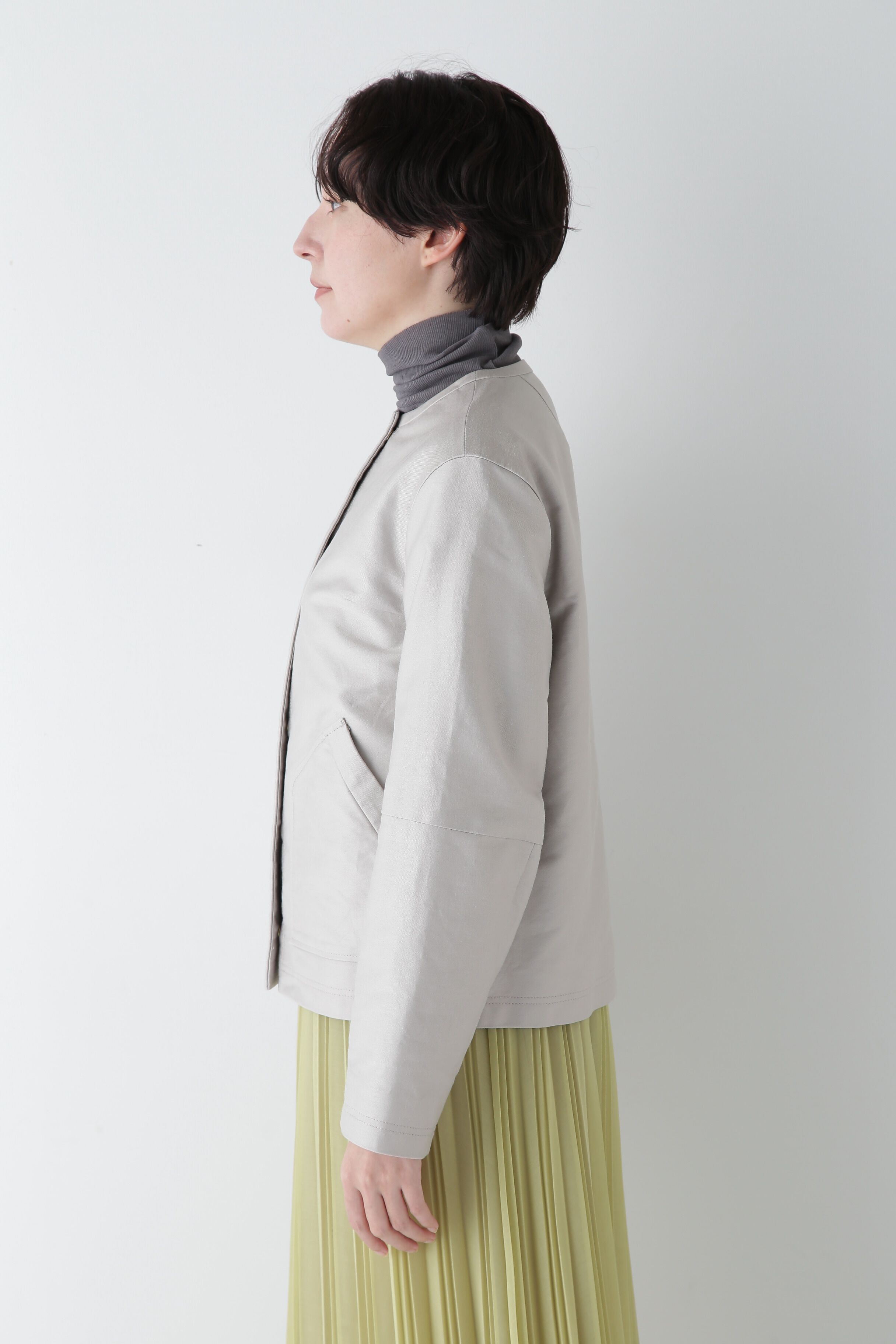  「◆ライトモールスキンクルーネックジャケット」|ブルゾン・スタジャン|