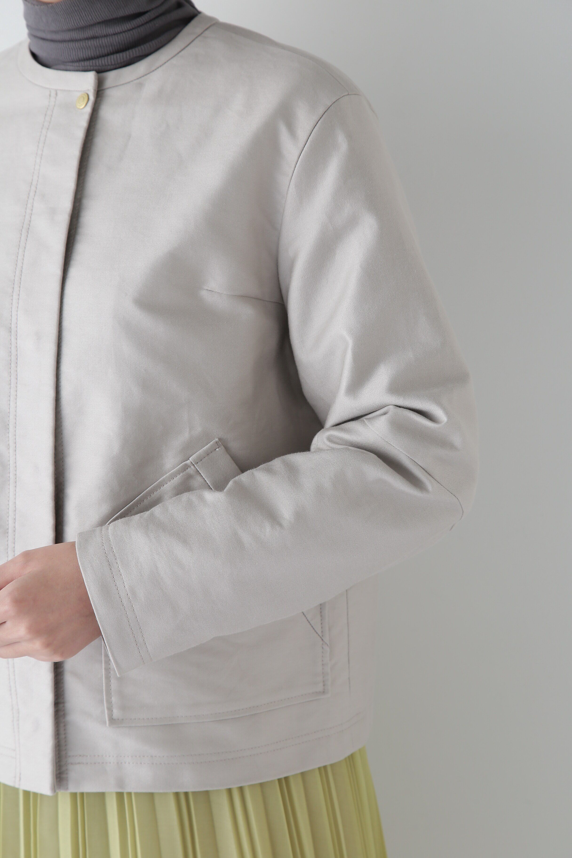  「◆ライトモールスキンクルーネックジャケット」|ブルゾン・スタジャン|