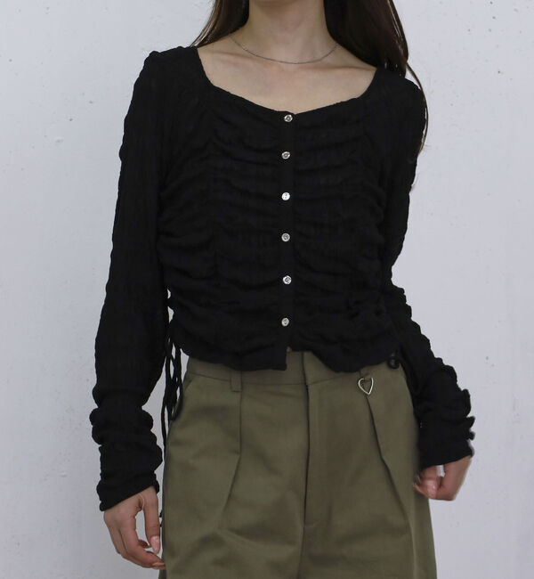 archives「アソートカットＪＱギャザーＴＯＰＳ」|Tシャツ・カットソー|BLACK