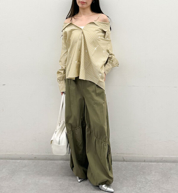 archives「花柄刺繍ストライプ２ｗａｙオフショルシャツ」|シャツ・ブラウス|