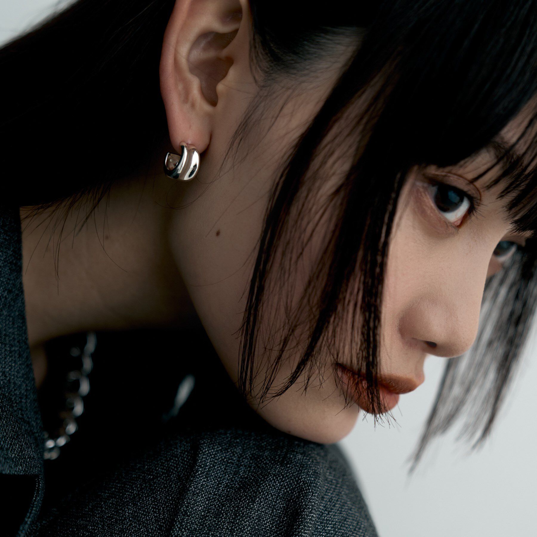 COCOSHNIK ONKITSCH「シルバー コンケイブピアス」|ピアス|