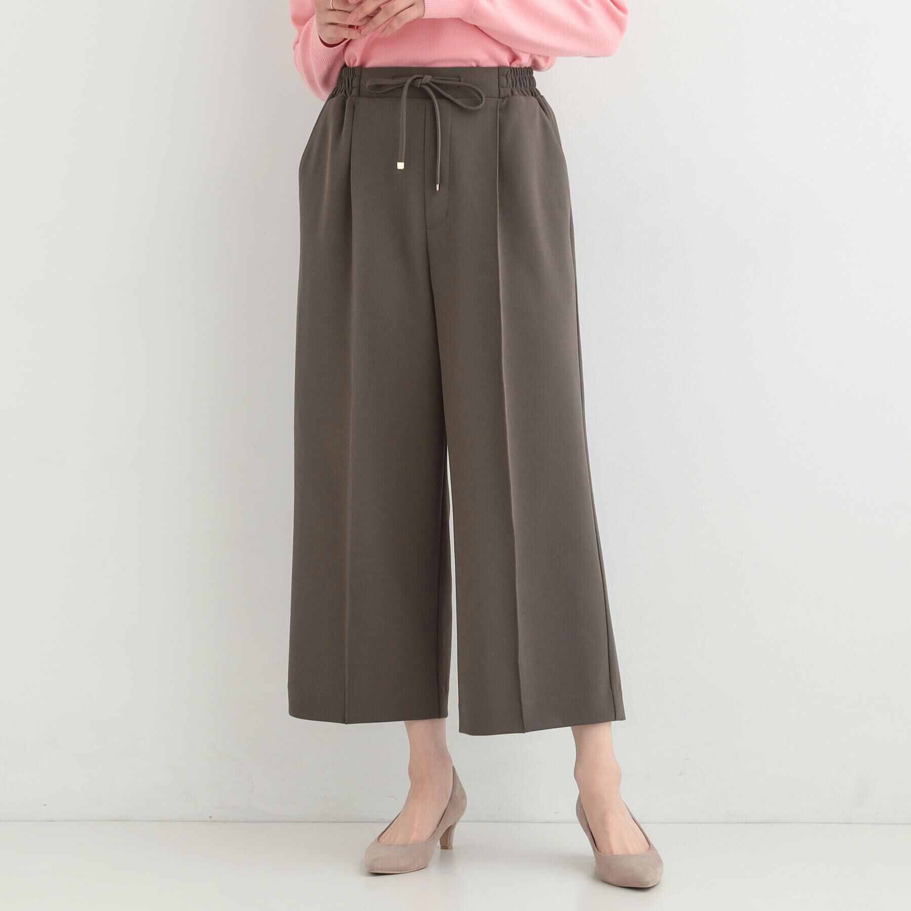 SHOO･LA･RUE「【S-LL/着丈選べる/洗濯後しわになりにくい】スマートに見えるイージーワイドパンツ」|その他|