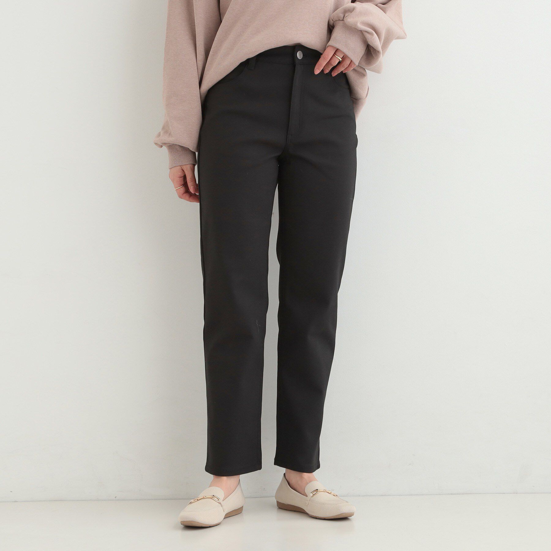 SHOO･LA･RUE「【洗濯機可/SS-LL/ストレッチ】すらっときれい見え 大人のストレートパンツ」|その他|